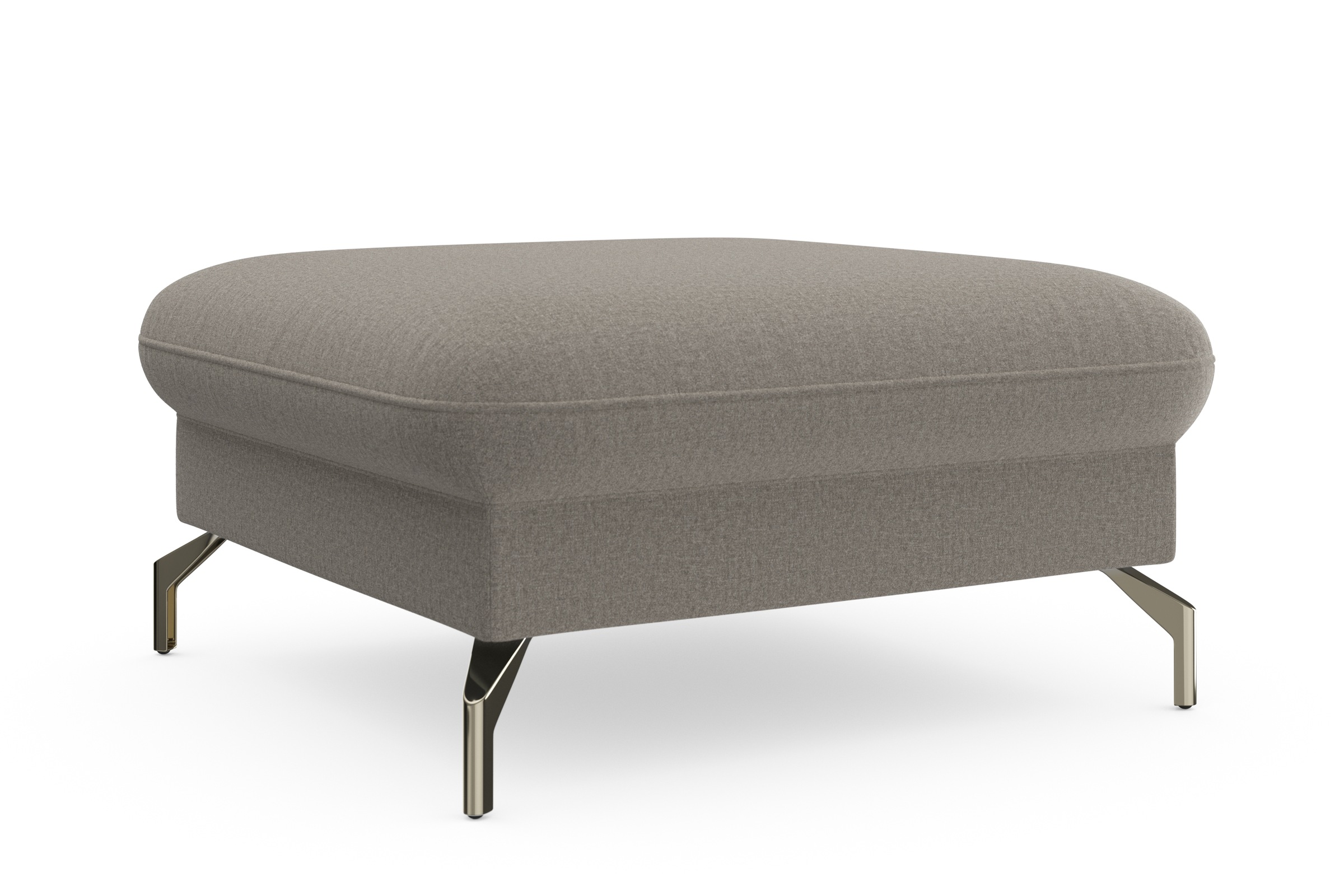 sit&more Hocker »Fashion«, inklusive Federkern, mit satinierten Nickelfüßen