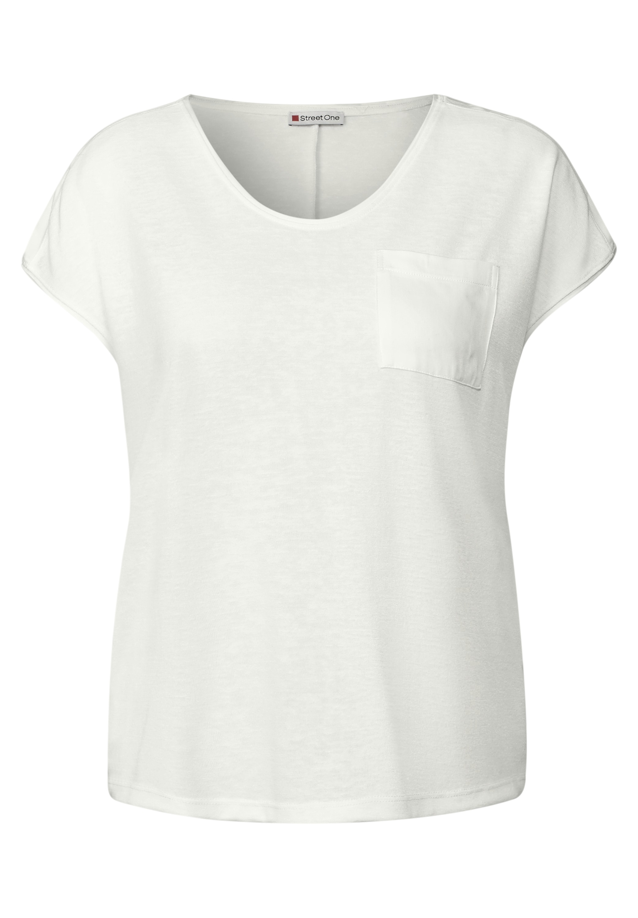 STREET ONE T-Shirt, mit abgerundetem V-Ausschnitt
