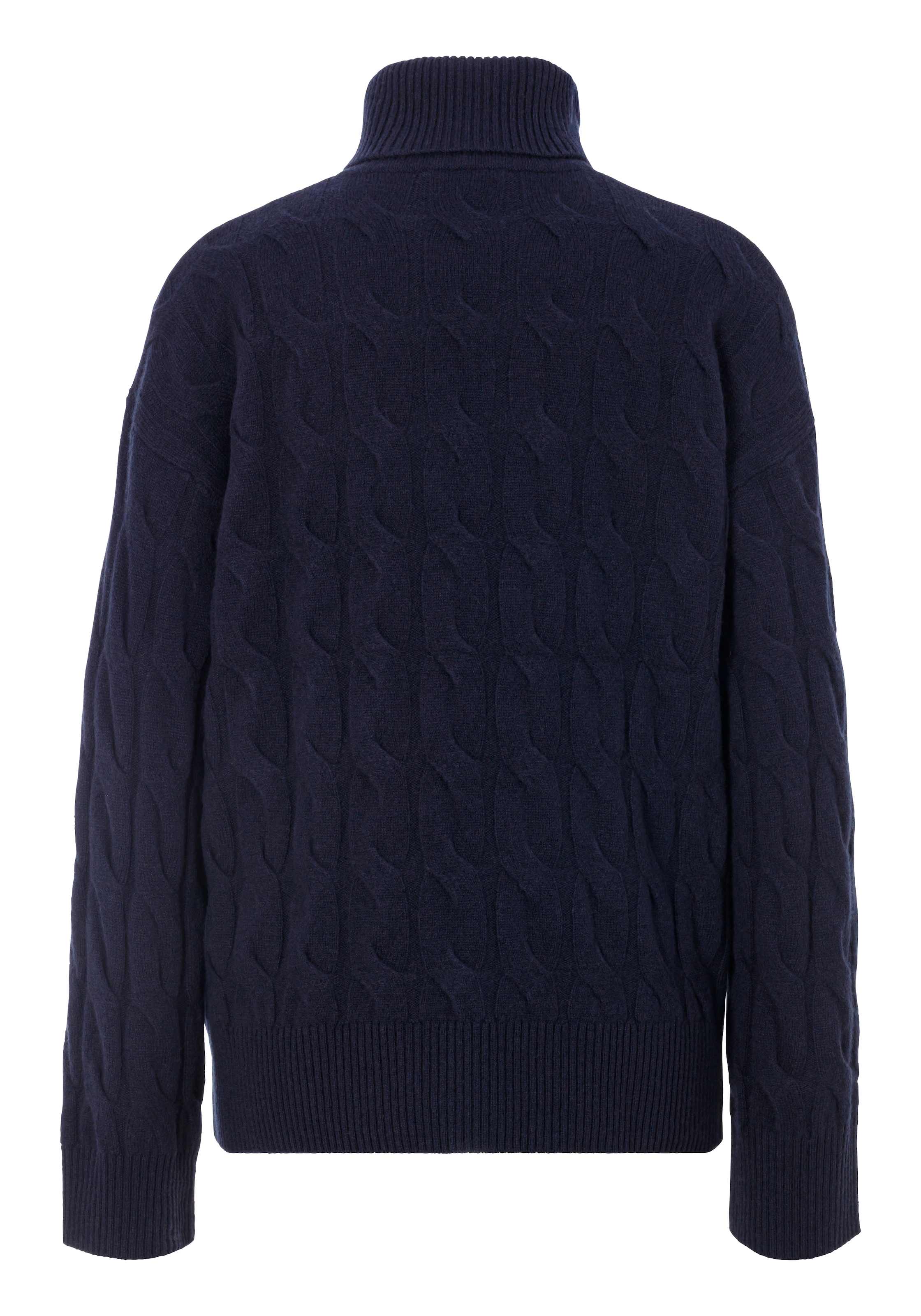 Tommy Hilfiger Rollkragenpullover »SOFT WOOL CABLE ROLL-NK SWEATER«, mit Logostickerei, allover Zopfmuster, Rollkragen, 100% Wolle