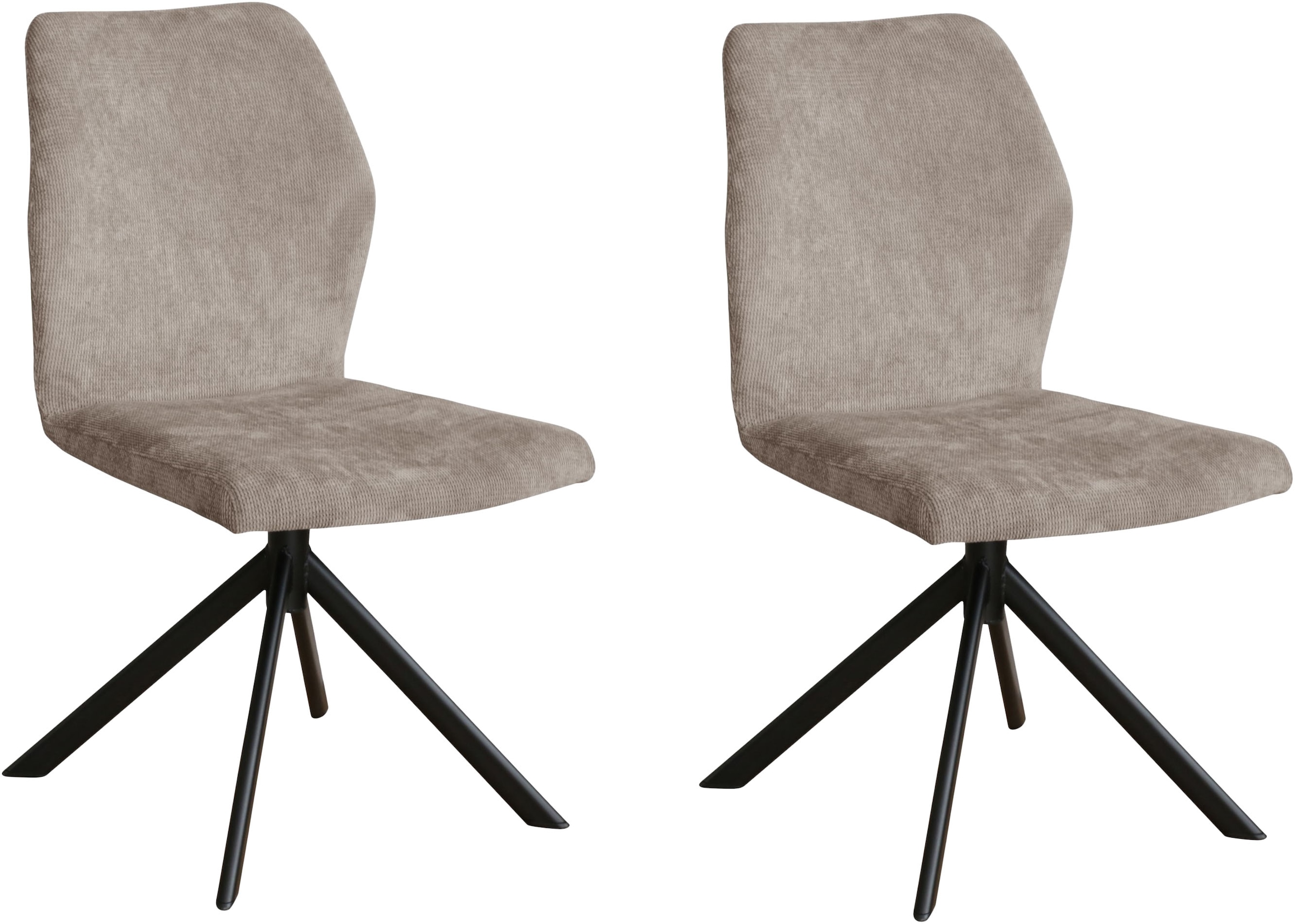 Home affaire Schalenstuhl "Hacienda" (Set) 2 Stk. Cord Metallgestell günstig online kaufen