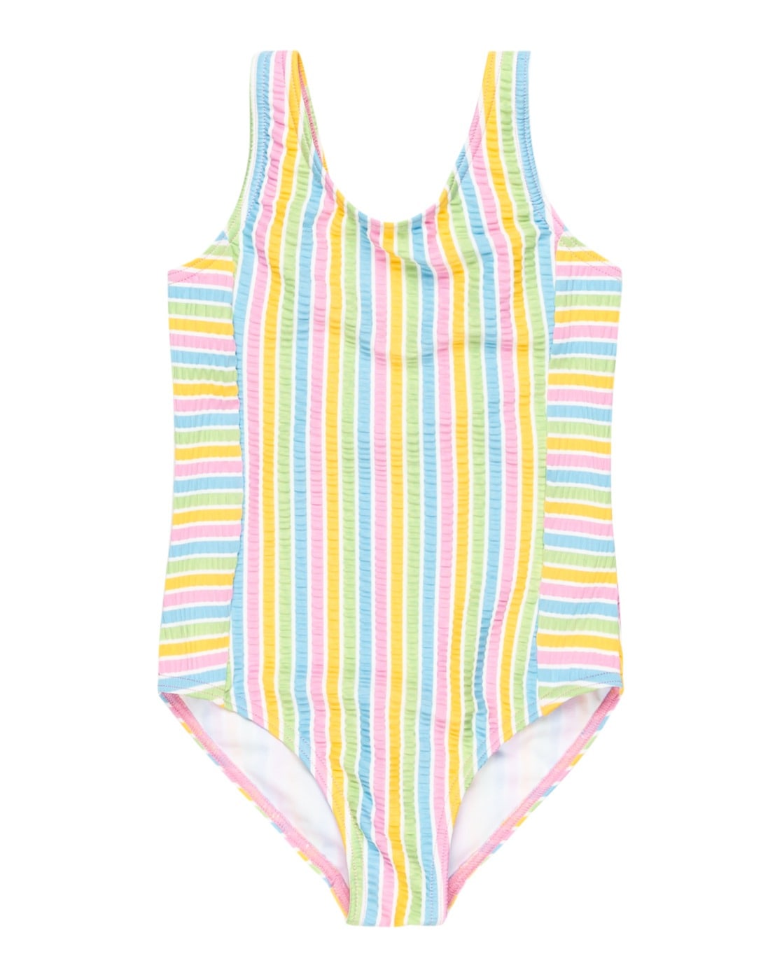 ROXY Mädchen Badeanzug "Mirage Stripe", weiß, Gr. 3, Recycling-Polyester, Badeanzüge