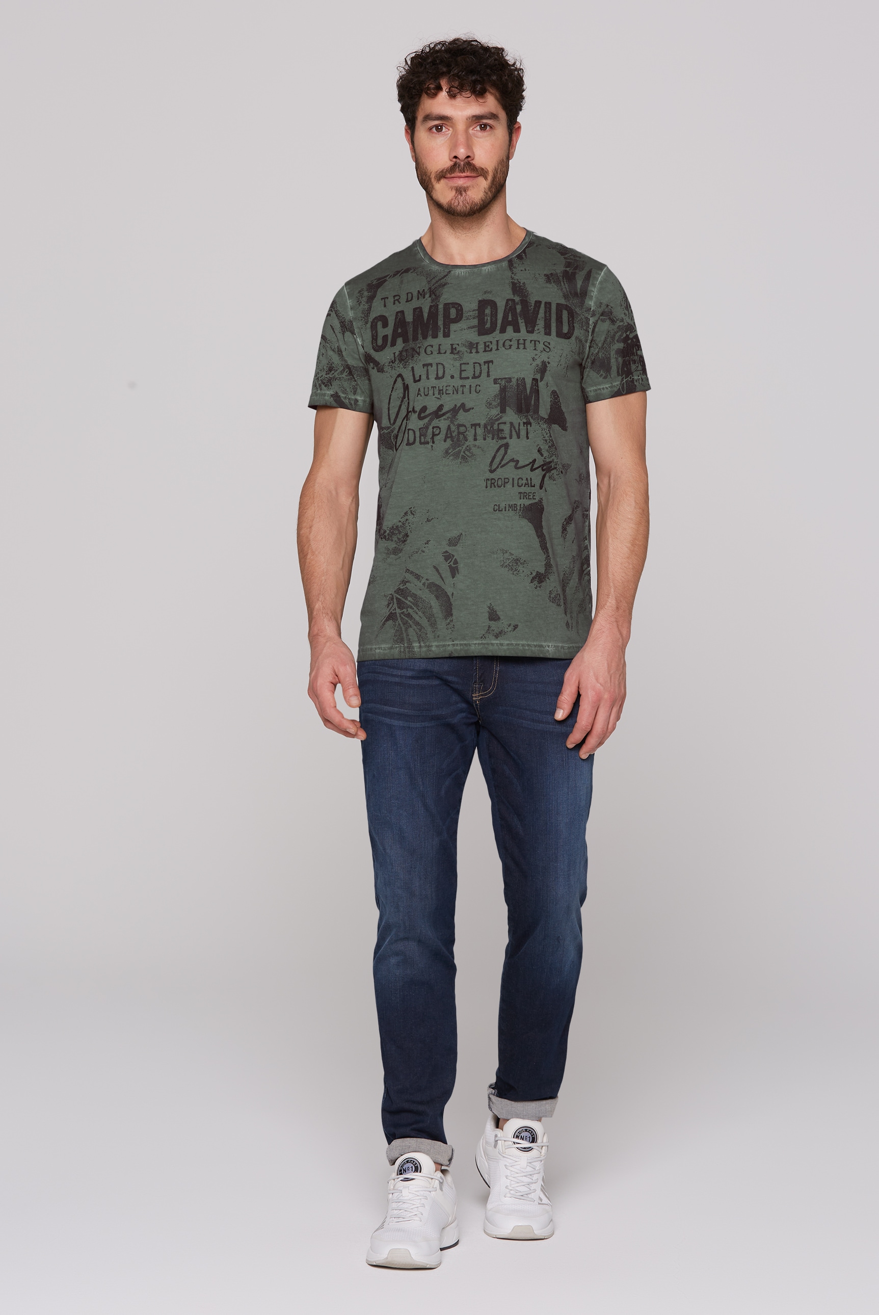 CAMP DAVID Rundhalsshirt, mit All Over-Print