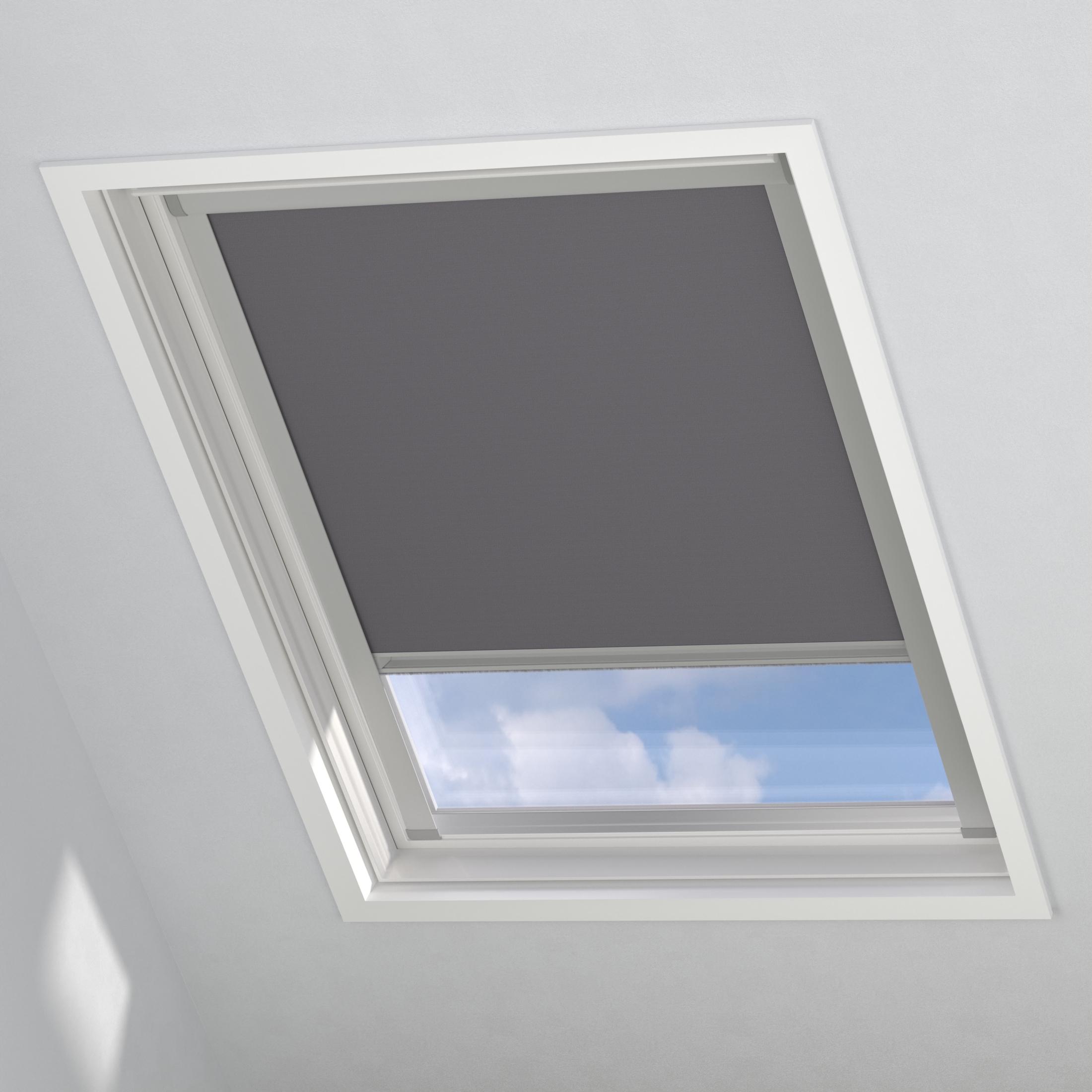 my home Verdunklungsrollo "Sky-Dachfensterrollo" verdunkelnd energiesparend mit Bohren in Führungsschienen mit Kassette und Seitenprofilen