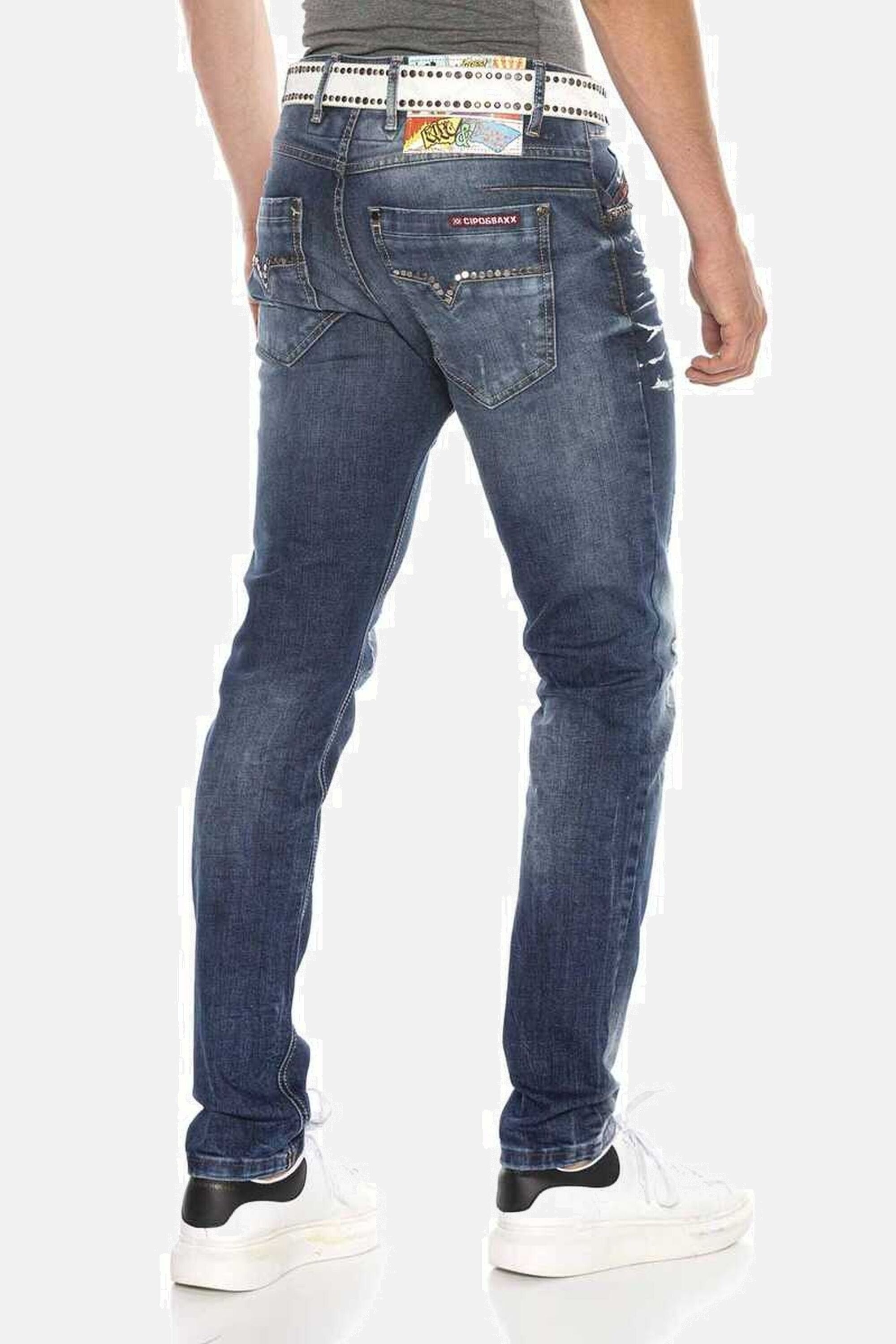 Cipo & Baxx 5-Pocket-Jeans »Jeans«, mit trendigen Used-Elementen, CD658