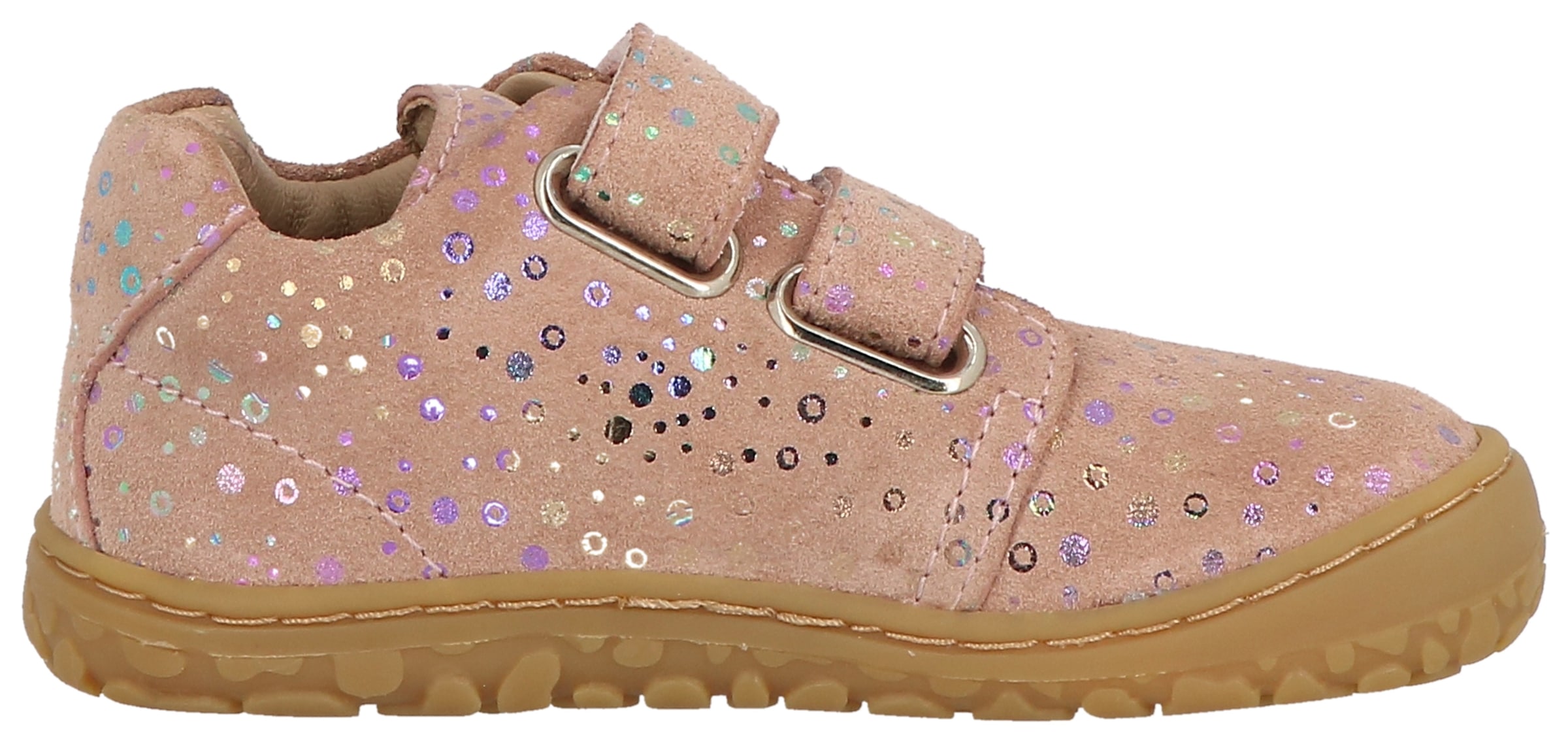 Lurchi Barfußschuh »Noah Barefoot«, Klettschuh, farbiger Glitzerdruck, Größenschablone zum Download