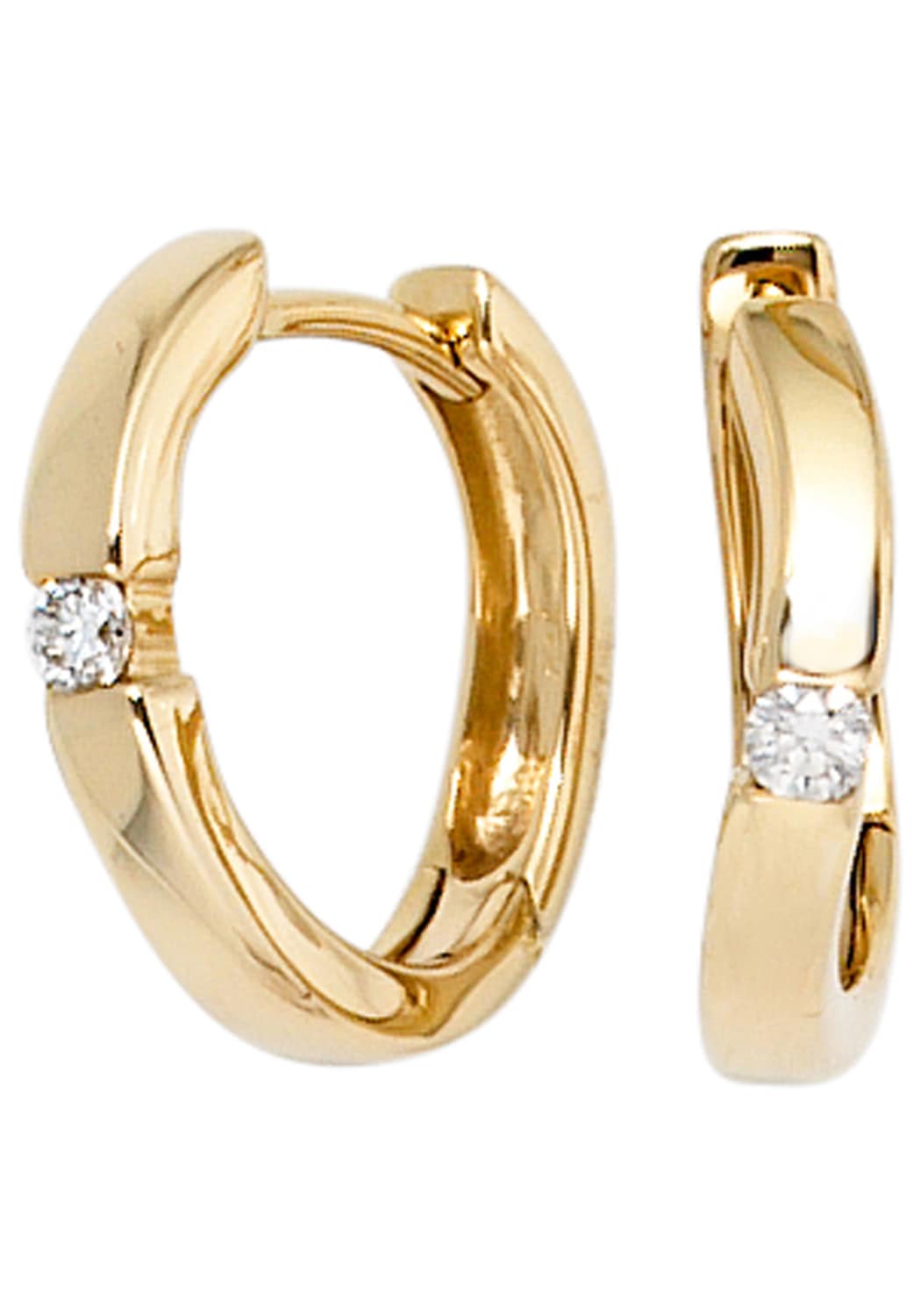 Creolen, Gold 2 Paar JOBO mit | 585 BAUR bestellen Diamanten online