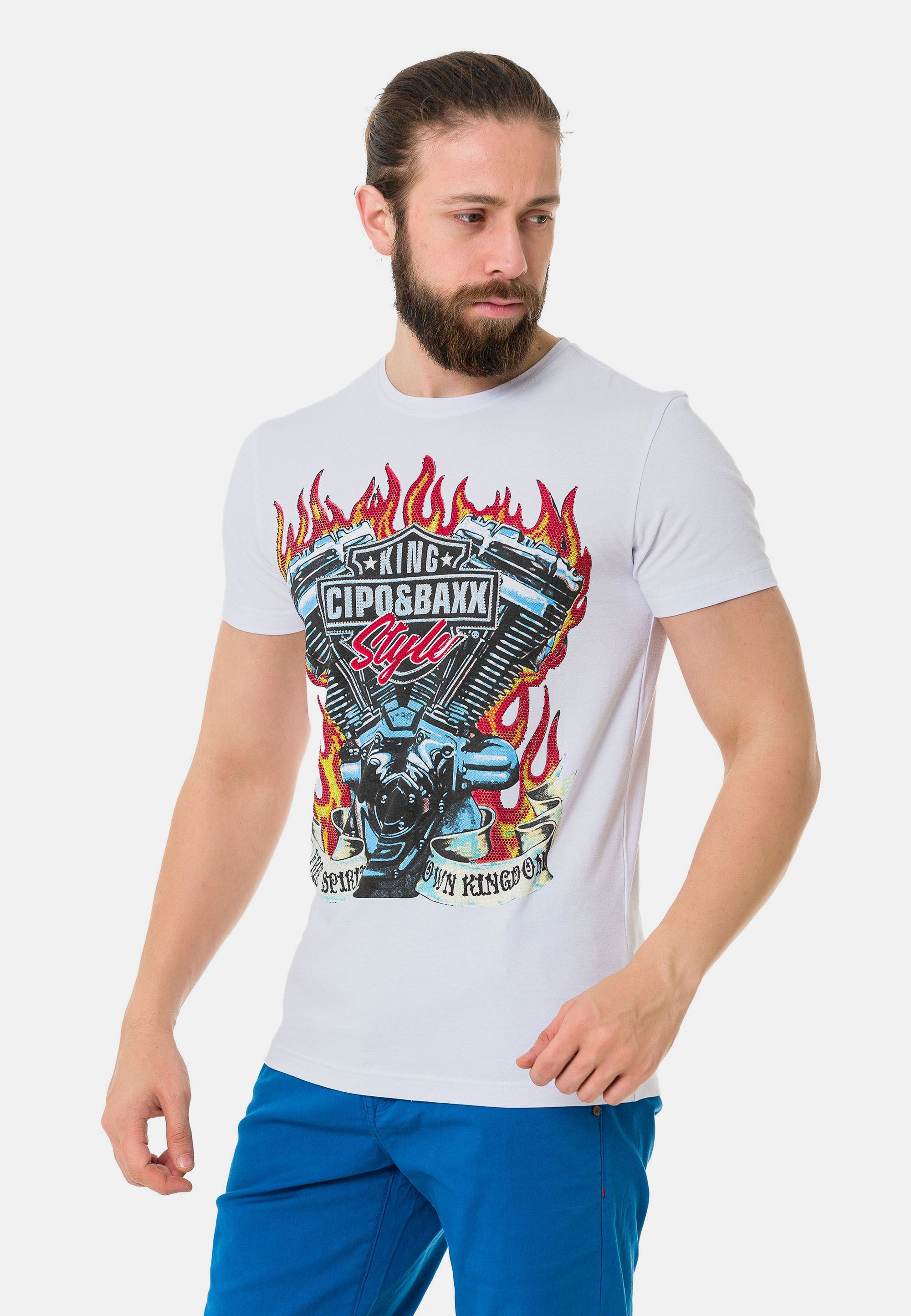 Cipo & Baxx T-Shirt »T-Shirt«, mit markantem Print