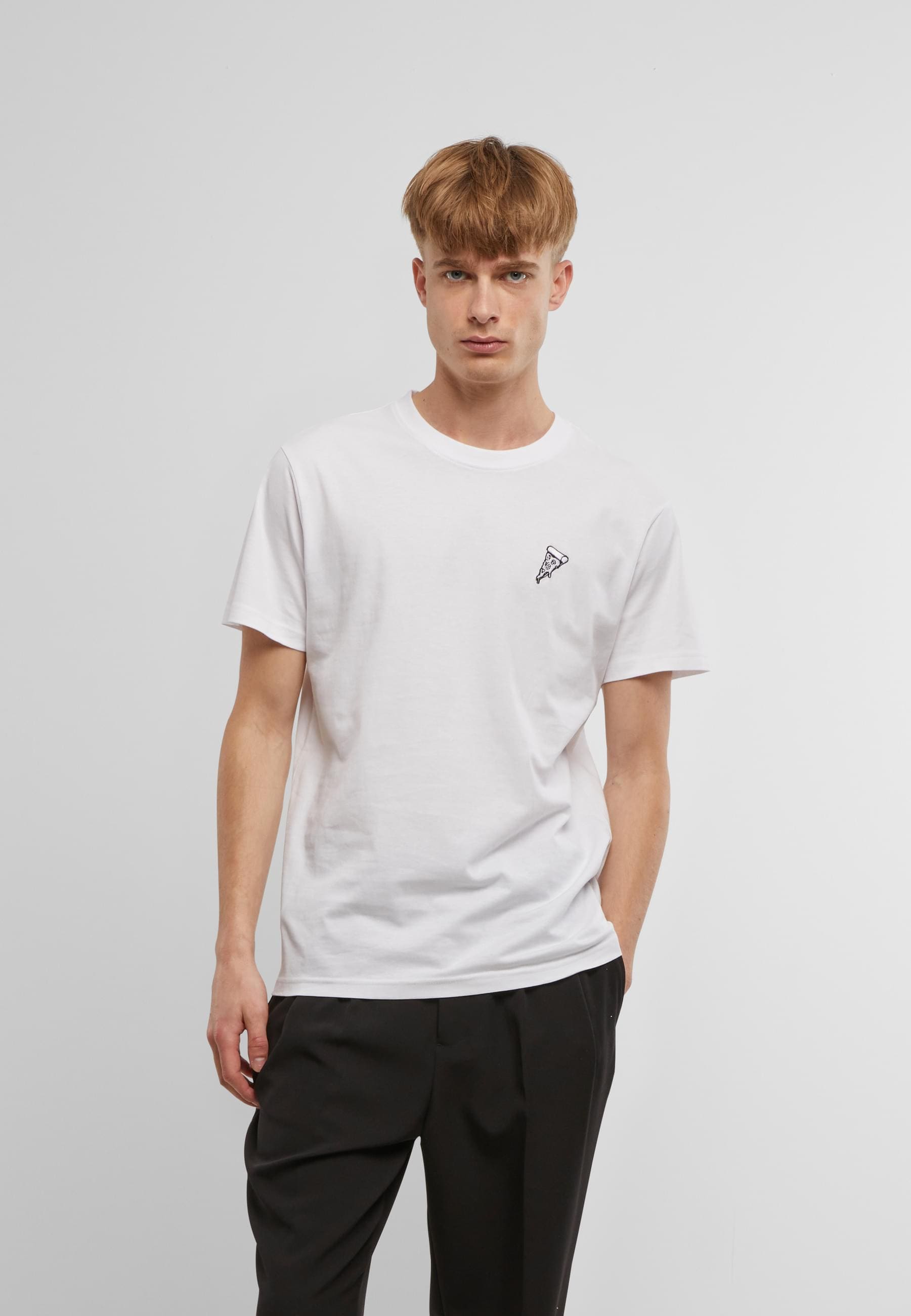 MisterTee T-Shirt »MisterTee Herren Pizza Tee EMB«, (1 tlg.)