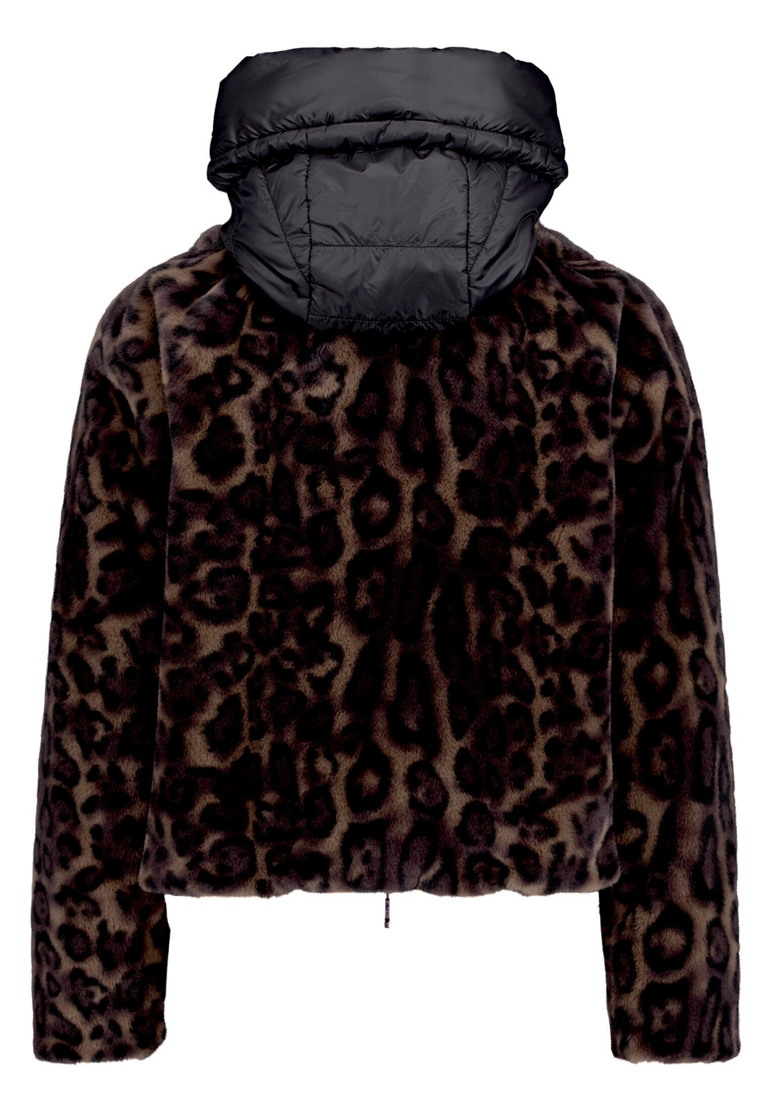 Amber & June Plüschjacke »Damen mit abnehmbarem Westenteil« mit Kapuze
