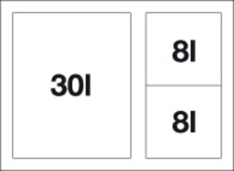 Blanco Mülltrennsystem »Select II XL 60/3« 3 Behälter Orga, Kunststoff, Stahlblech, 600 mm Untermass