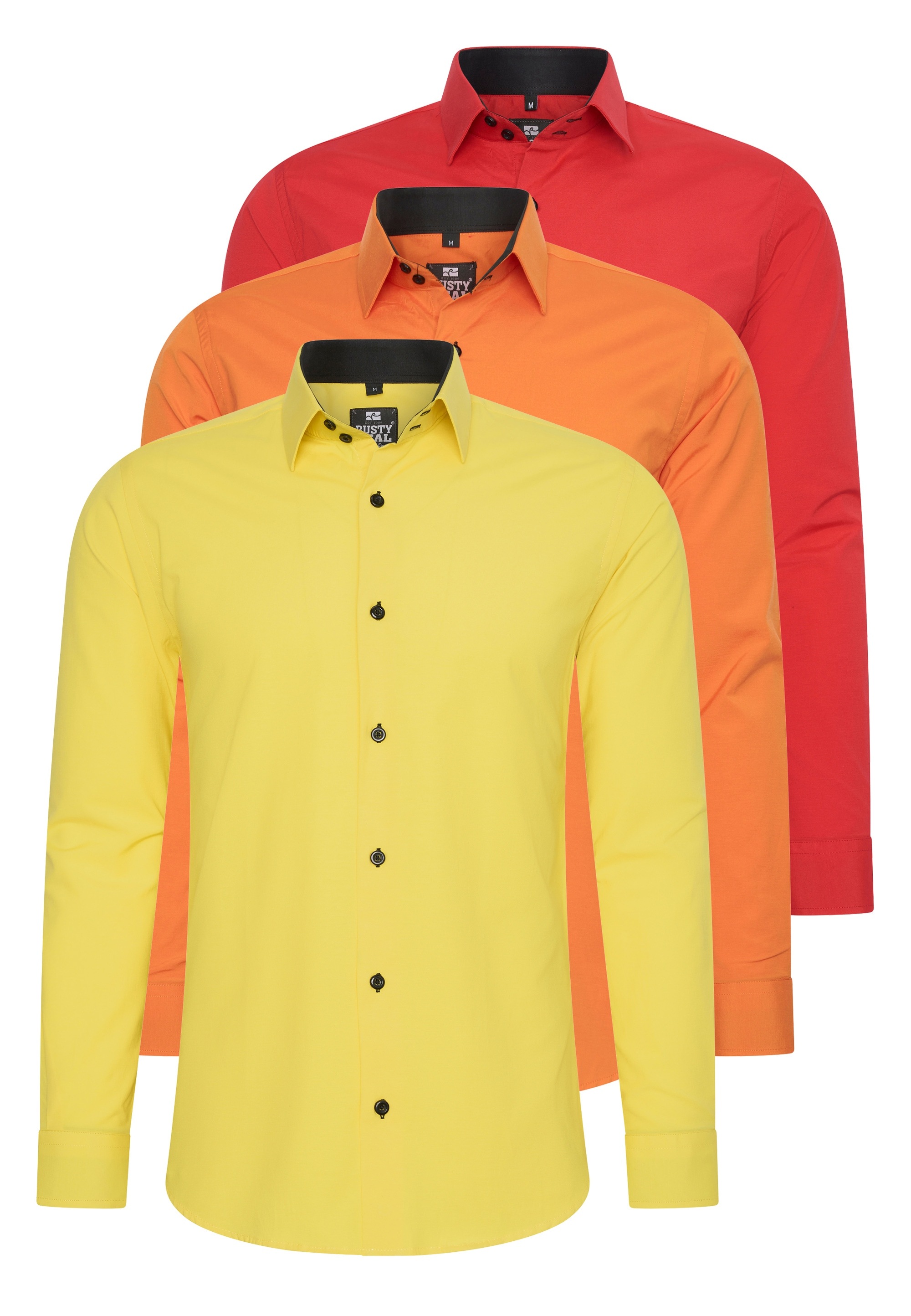 Rusty Neal Long Sleeve Shirt Yellow XXL 3