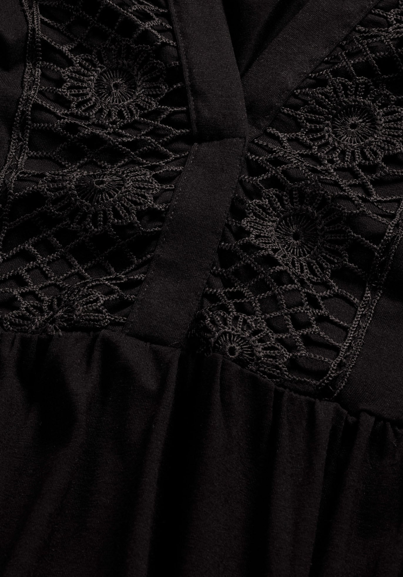 bonprix Tunikakleid ausgestellte Passform, mit hochwertiger Spitze, mit 3/4-Ärmeln