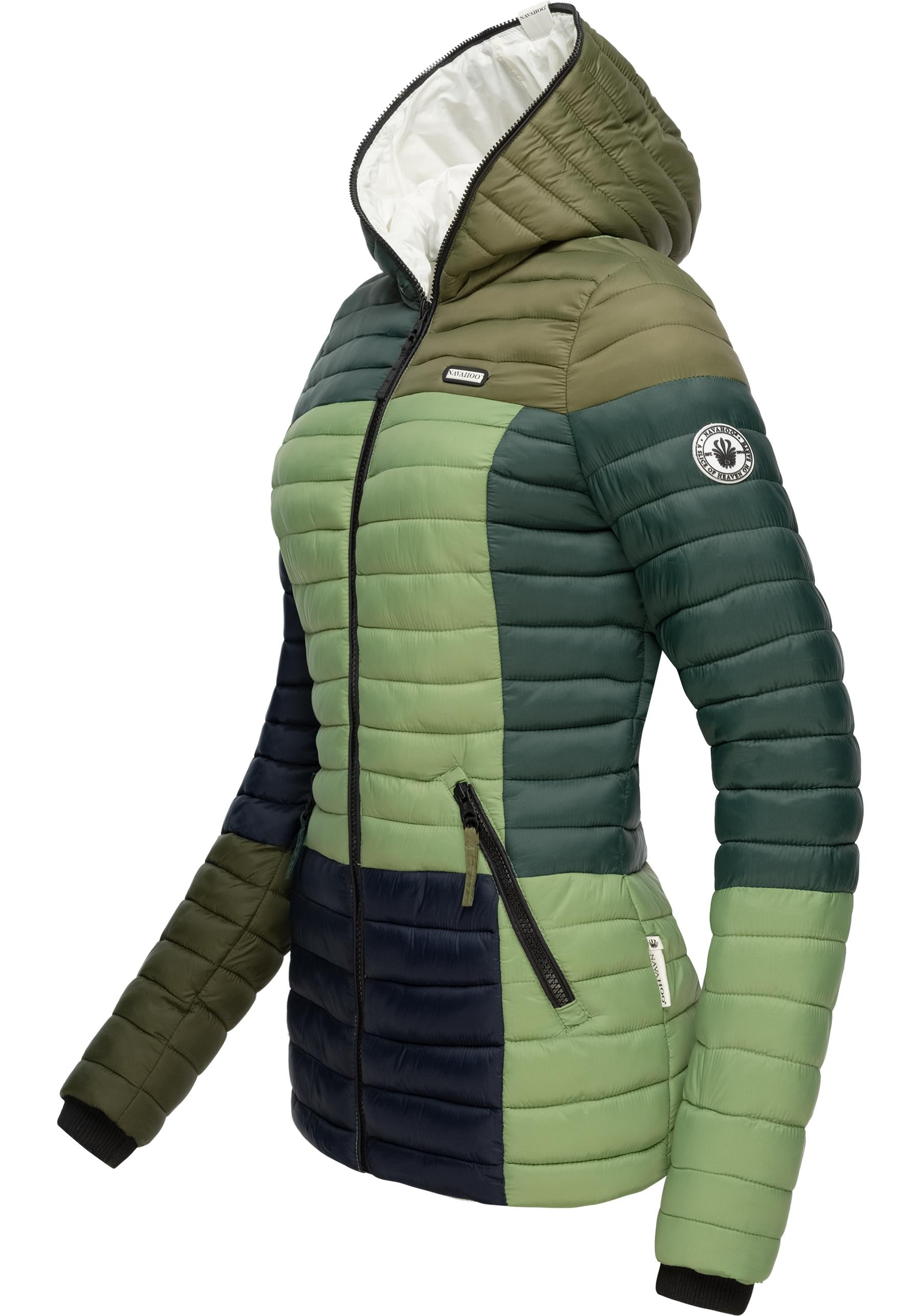 Navahoo Steppjacke "Multikulti" mitKapuze stylische Colorblocking Übergangs günstig online kaufen