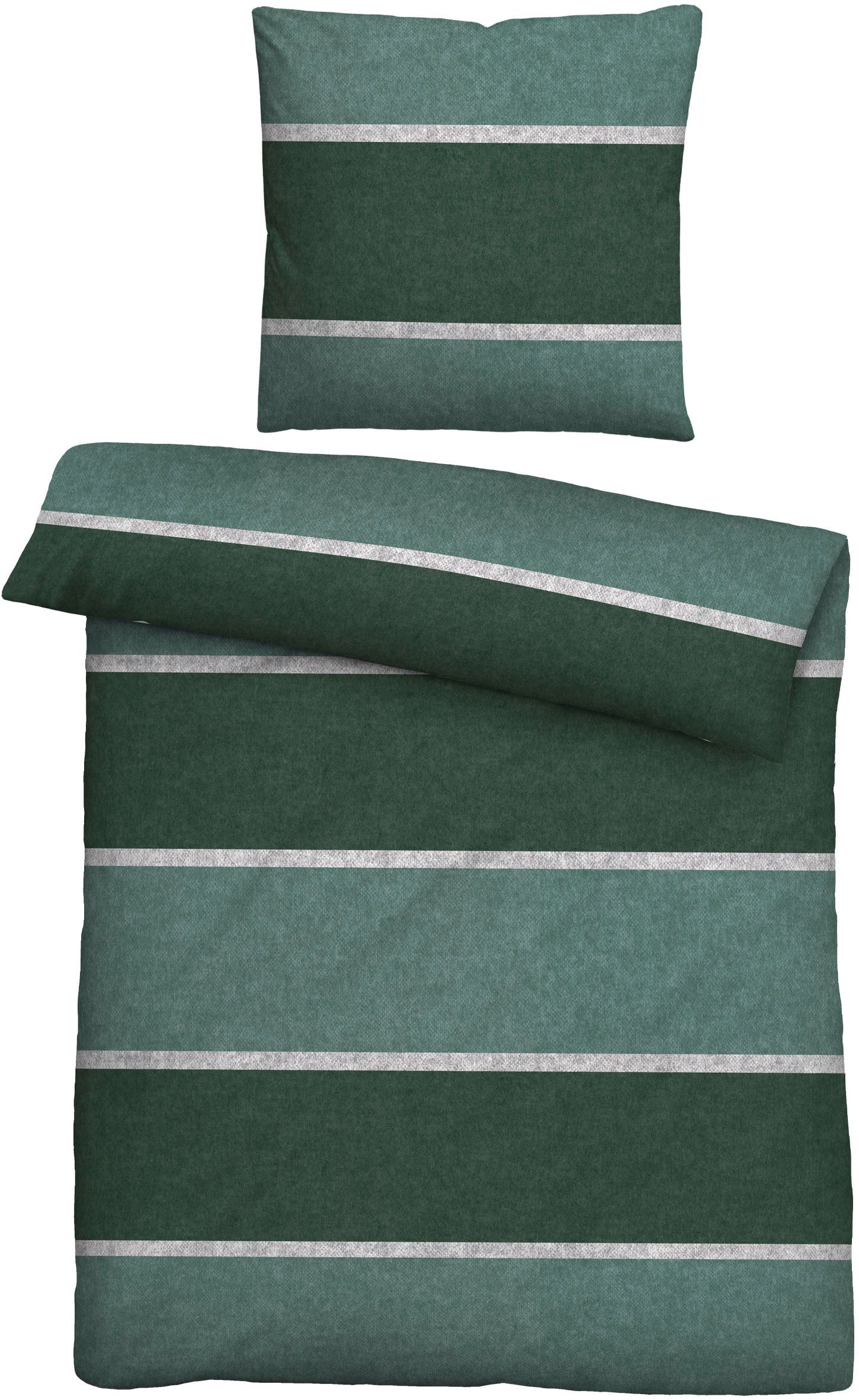 Biberna Bettwäsche »Jonas« 2 Stk. kuschelig warm, weich, pflegeleicht, 100% Baumwolle, made in Germany