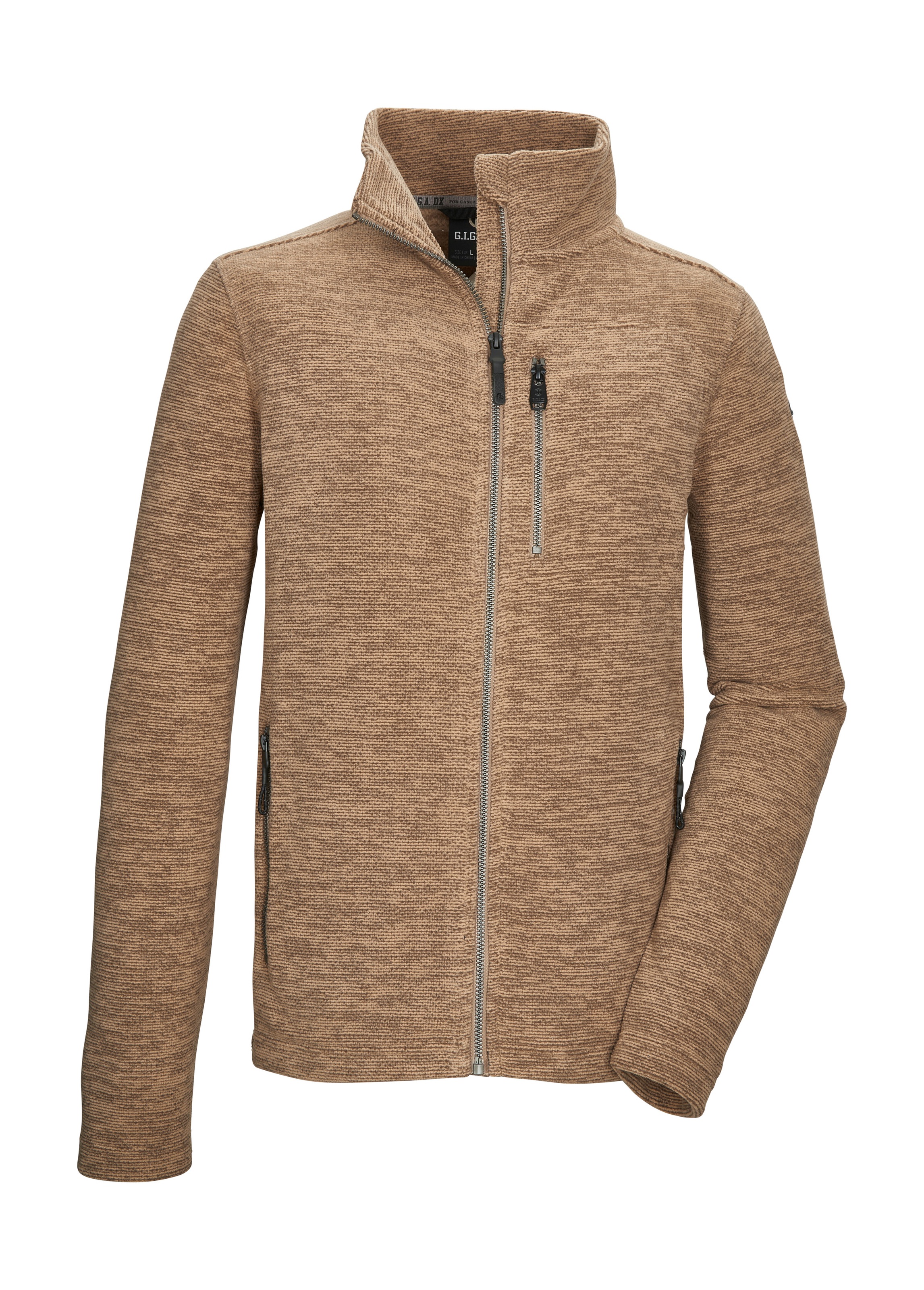 G.I.G.A. DX by killtec Fleecejacke "GW 14 MN KNTFLC JCKT" Strickfleecejacke mit Zipper-Taschen und Kinnschutz