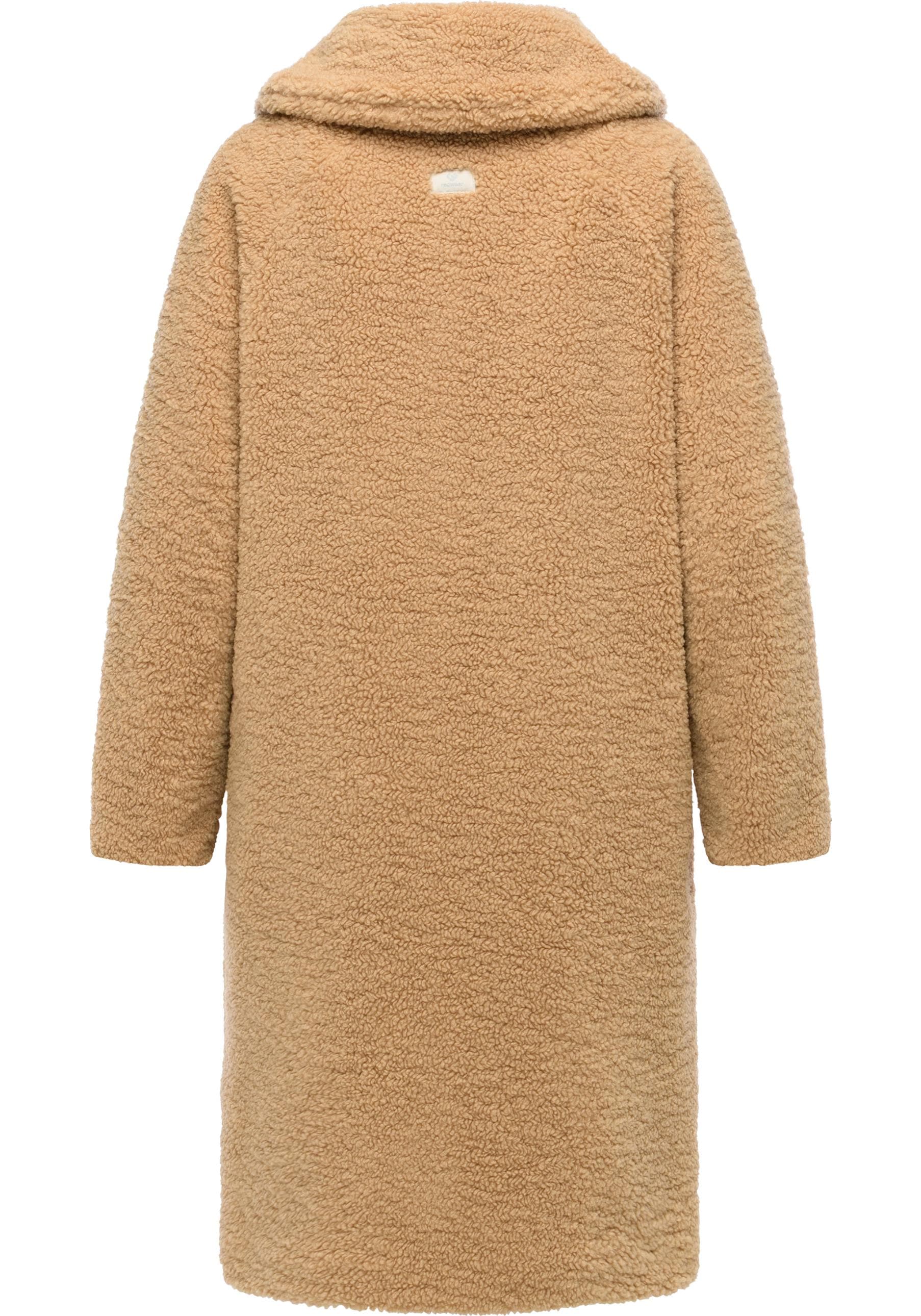 Ragwear Fellimitatmantel »Tedyco YOUMODO« flauschige Übergangsjacke aus kuscheligem Teddyfleece