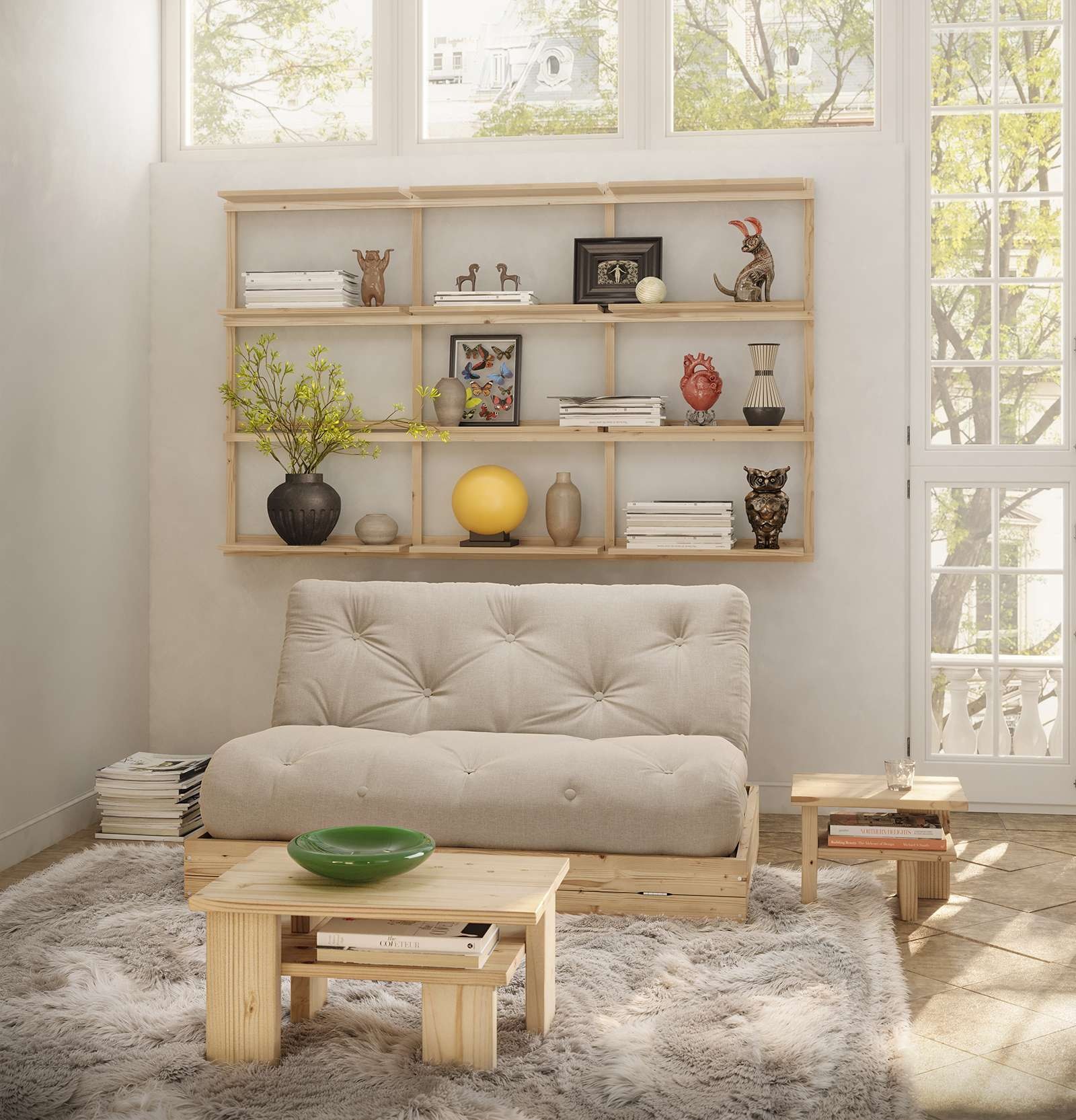 Karup Design Beistelltisch »Japan Nebentisch, kompakt, stilvoll, funktional, Made in Europe«, vielseitig einsetzbar, aus massivem FSC®-zertifiziertes Massivholz