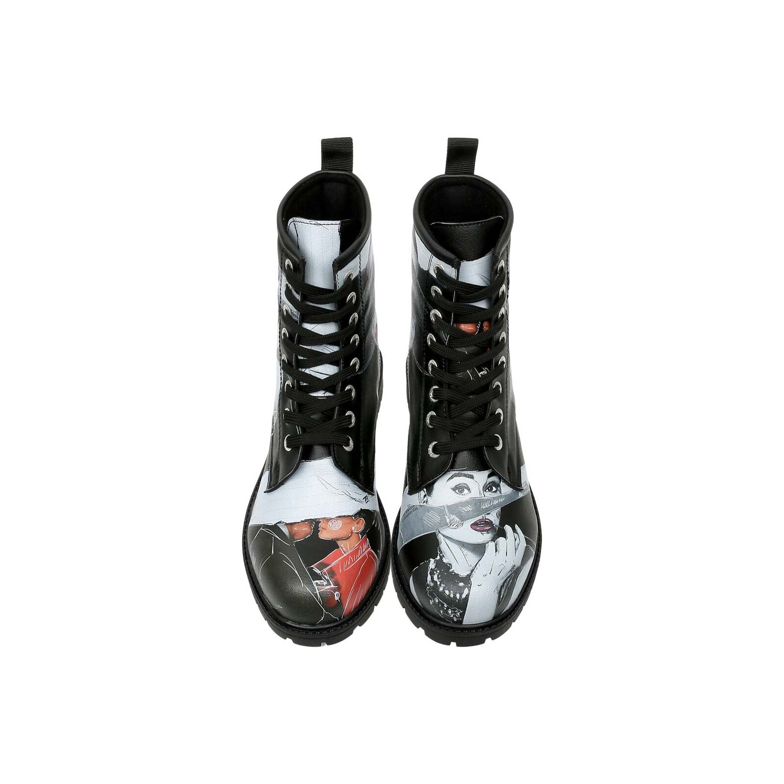 DOGO Schnürboots "Long Boots Schnürstiefel Go Back To Being Yourself Black günstig online kaufen