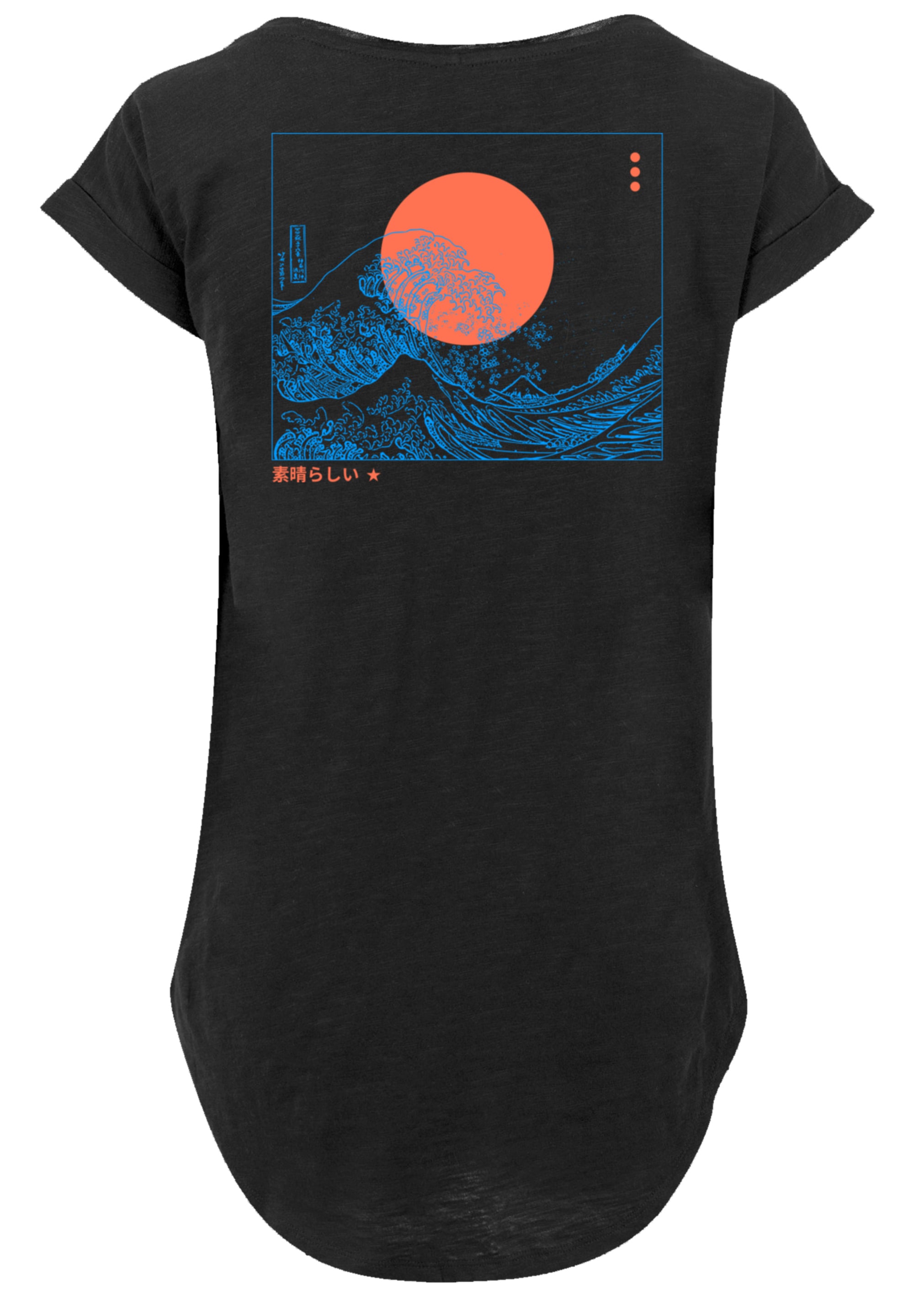 F4NT4STIC T-Shirt »Kanagawa Wave Blue V2«, Premium Qualität