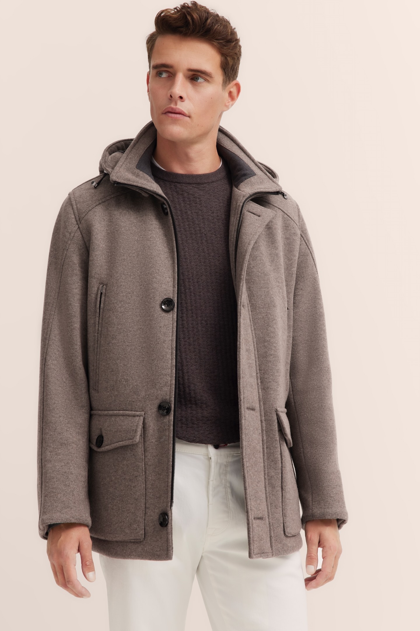 bugatti Kurzjacke mit Kapuze mit Steppnähten günstig online kaufen