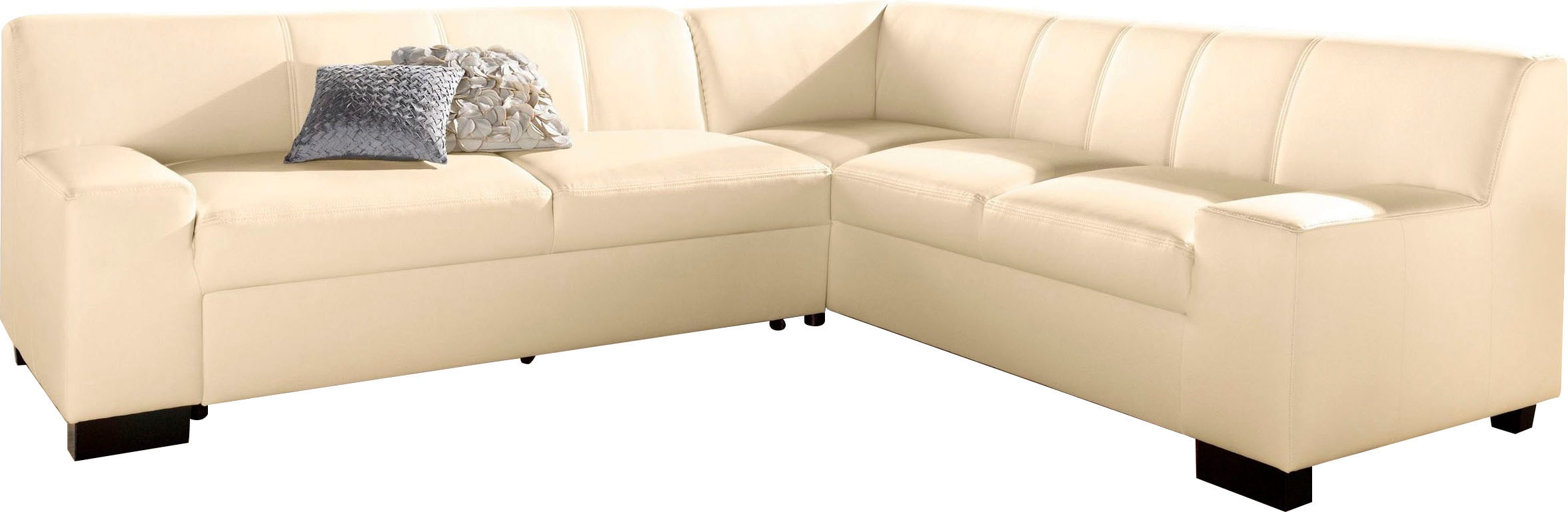 DOMO collection Ecksofa »Norma Top, elegant und modern, flache Armlehnen, L-Form«, wahlweise mit Bettfunktion