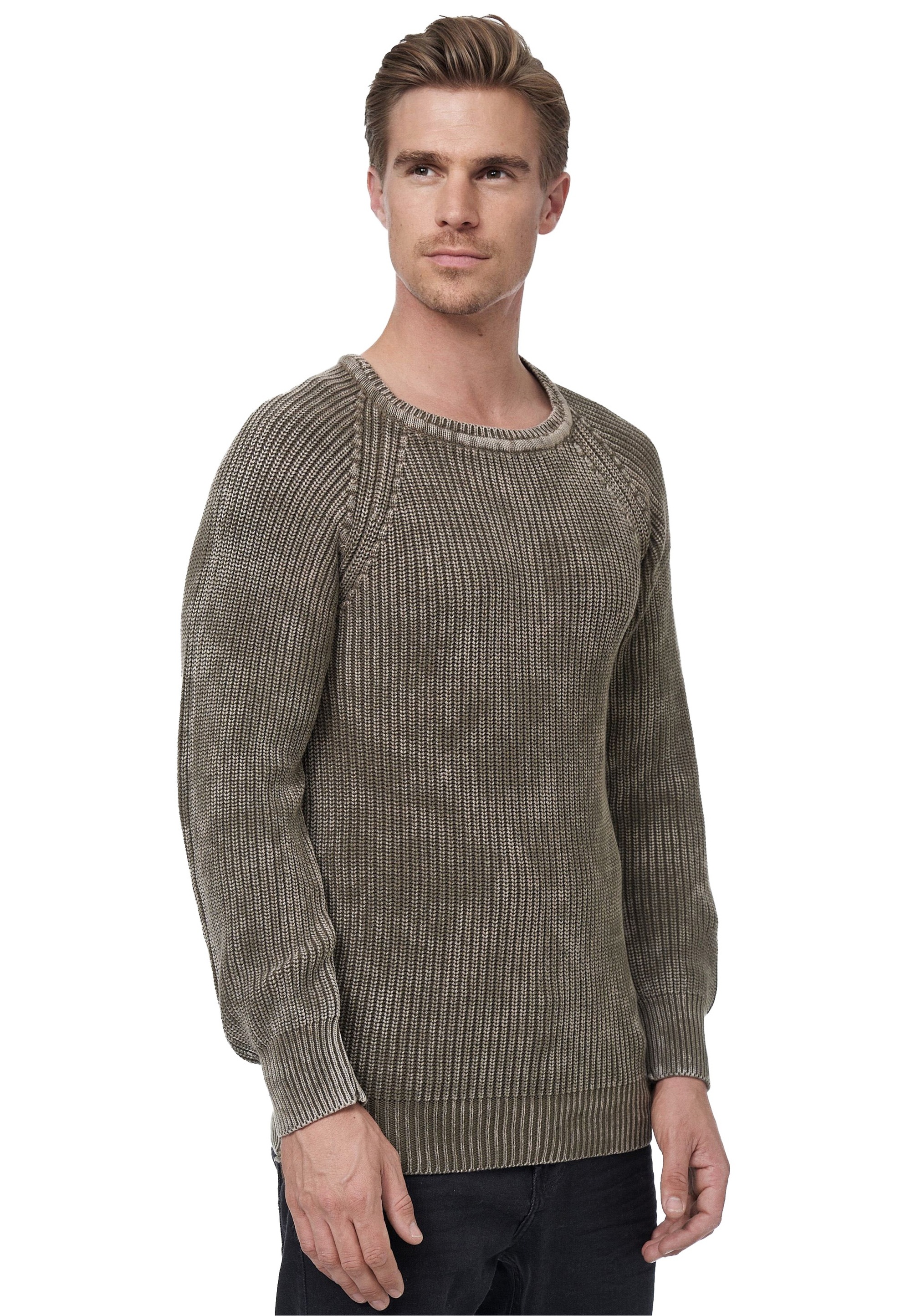 Rusty Neal Strickpullover, im dezenten Batik-Design