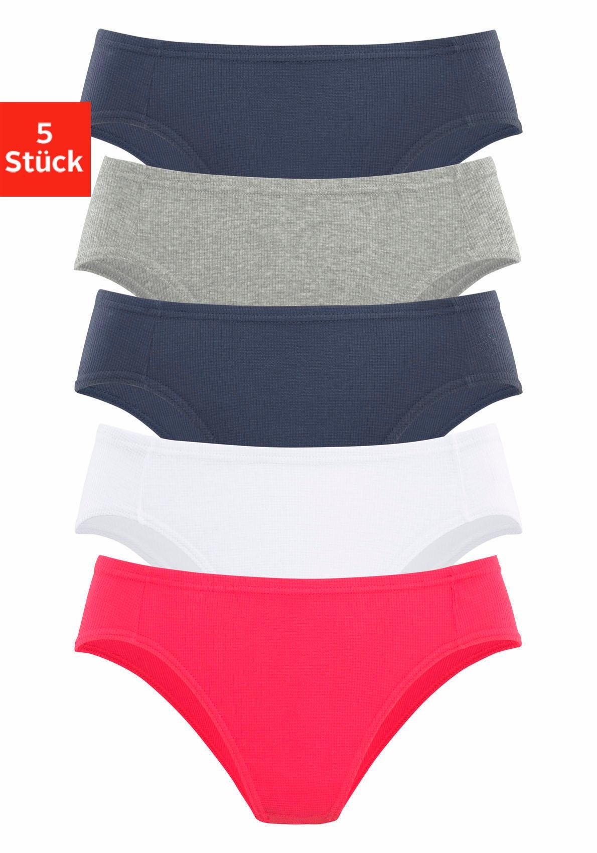 petite fleur by Lascana Bikinislip 5er-Pack, aus weicher Pikee-Qualität