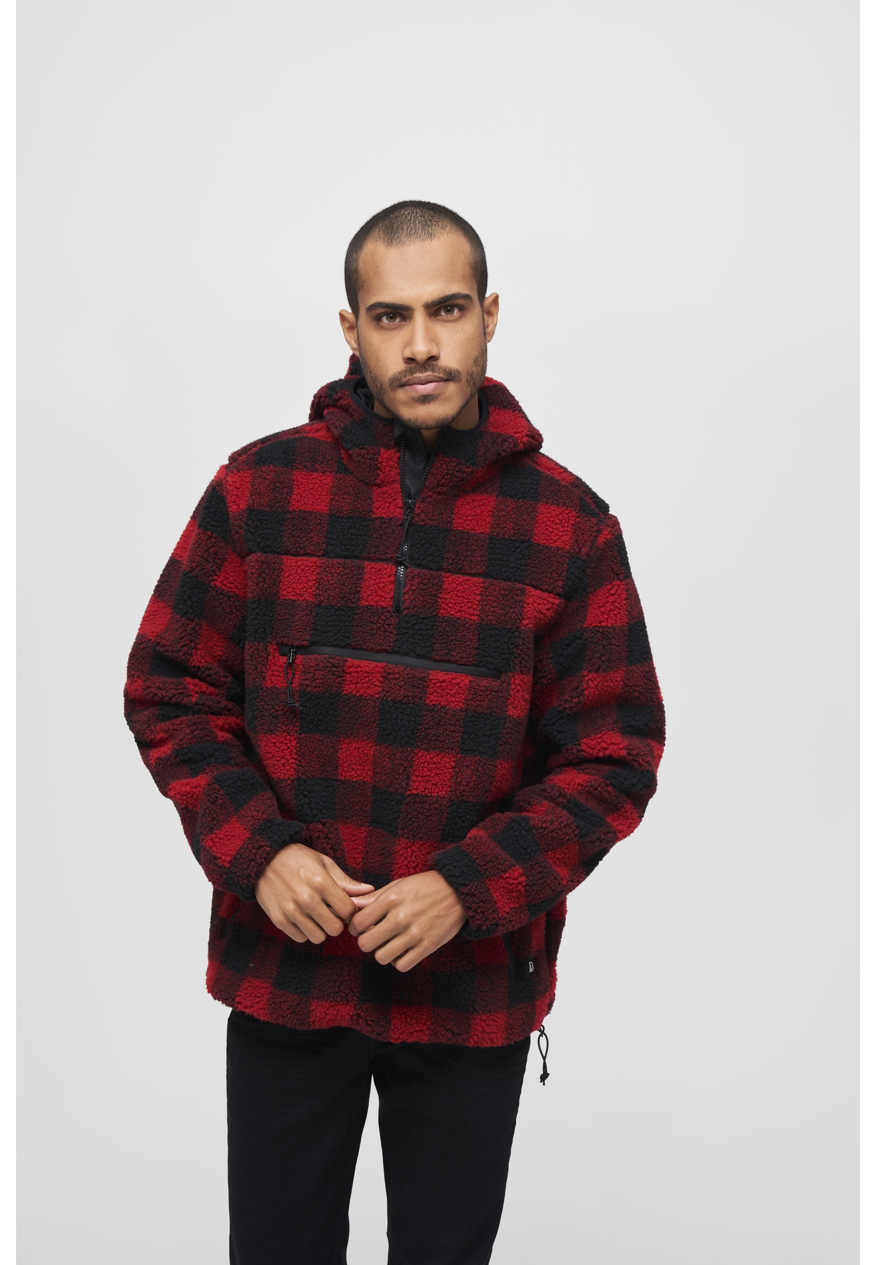 Brandit Anorak »Brandit Herren Teddyfleece Worker Pullover« 1 Stk. tlg. mit Kapuze