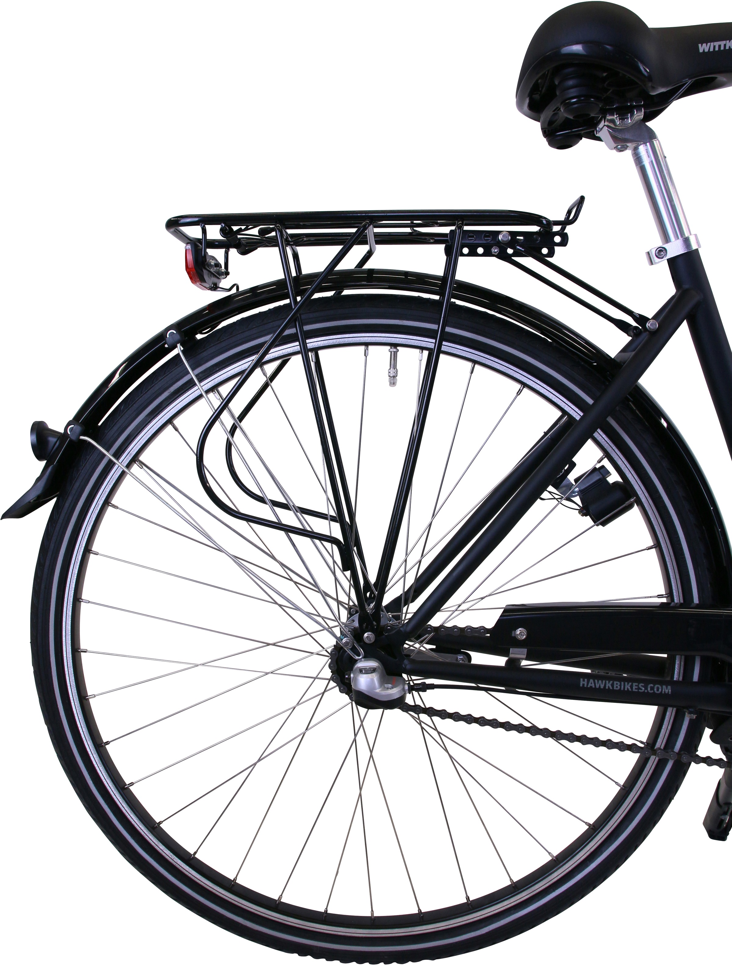 HAWK Bikes Cityrad »HAWK City Wave Premium Black«, 3 Gang, Shimano, Nexus Schaltwerk, für Damen und Herren