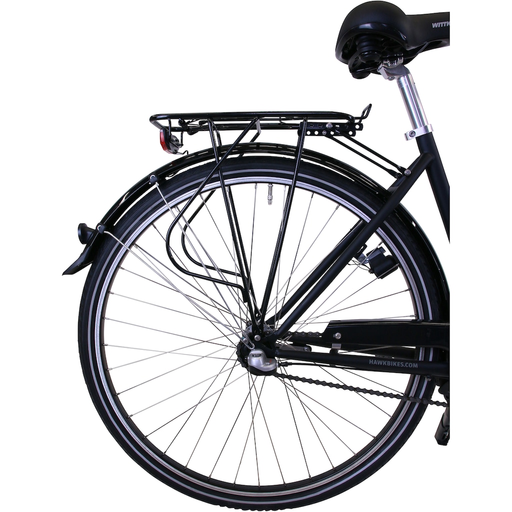 HAWK Bikes Cityrad »HAWK City Wave Premium Black«, 3 Gang, Shimano, Nexus Schaltwerk