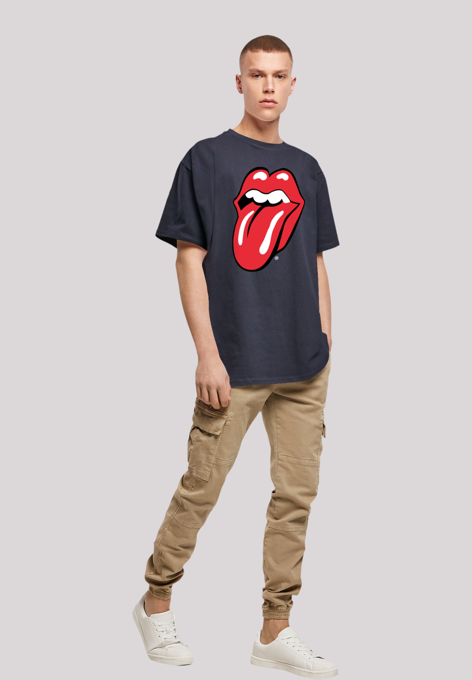 BAUR Rot«, Zunge ▷ bestellen Print Stones Rolling F4NT4STIC »The | T-Shirt