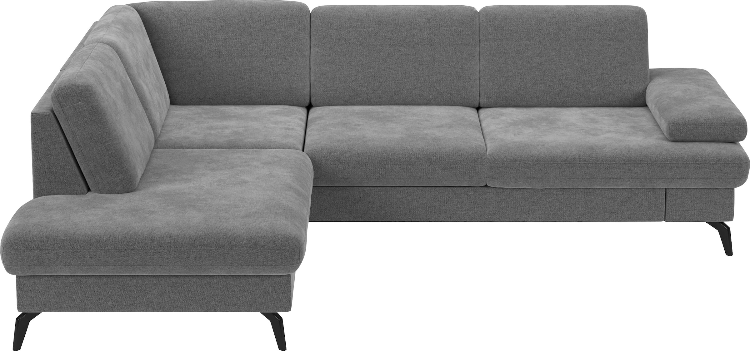 sit&more Ecksofa "Morris L-Form, inkl. Sitztiefenverstellung" wahlweise mit Armteilverstellung, Schlaffunktion & Bettkasten