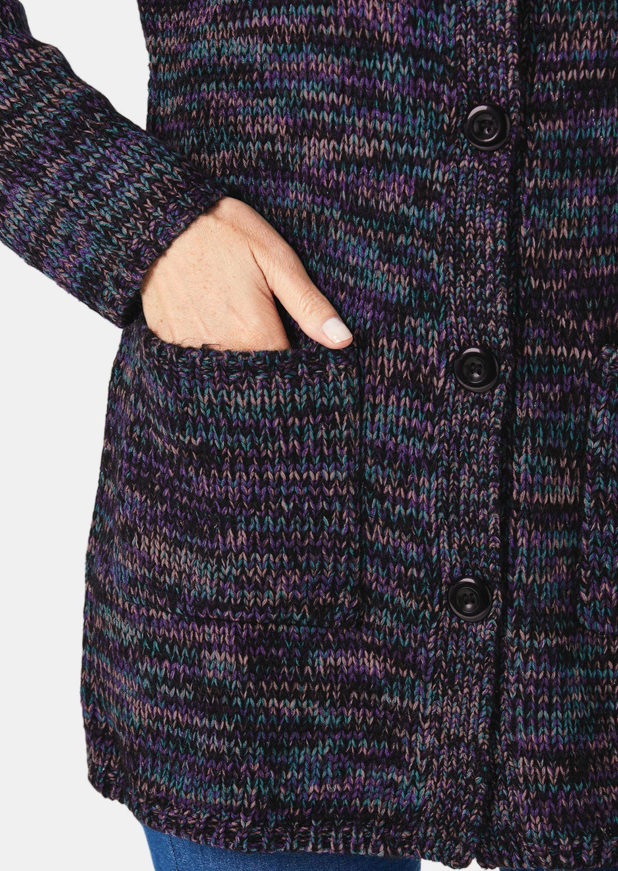 GOLDNER Strickjacke »Strickjacke Kuschelweiche Strickjacke in kaschierender Länge«