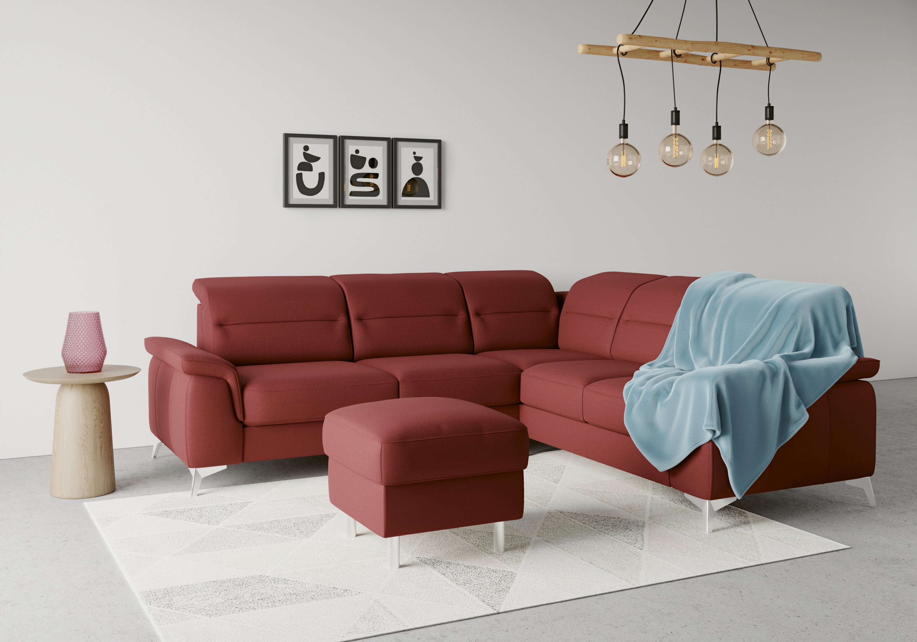 sit&more Ecksofa "Sinatra L-Form" optional mit Kopfteilverstellung und Armteilfunktion