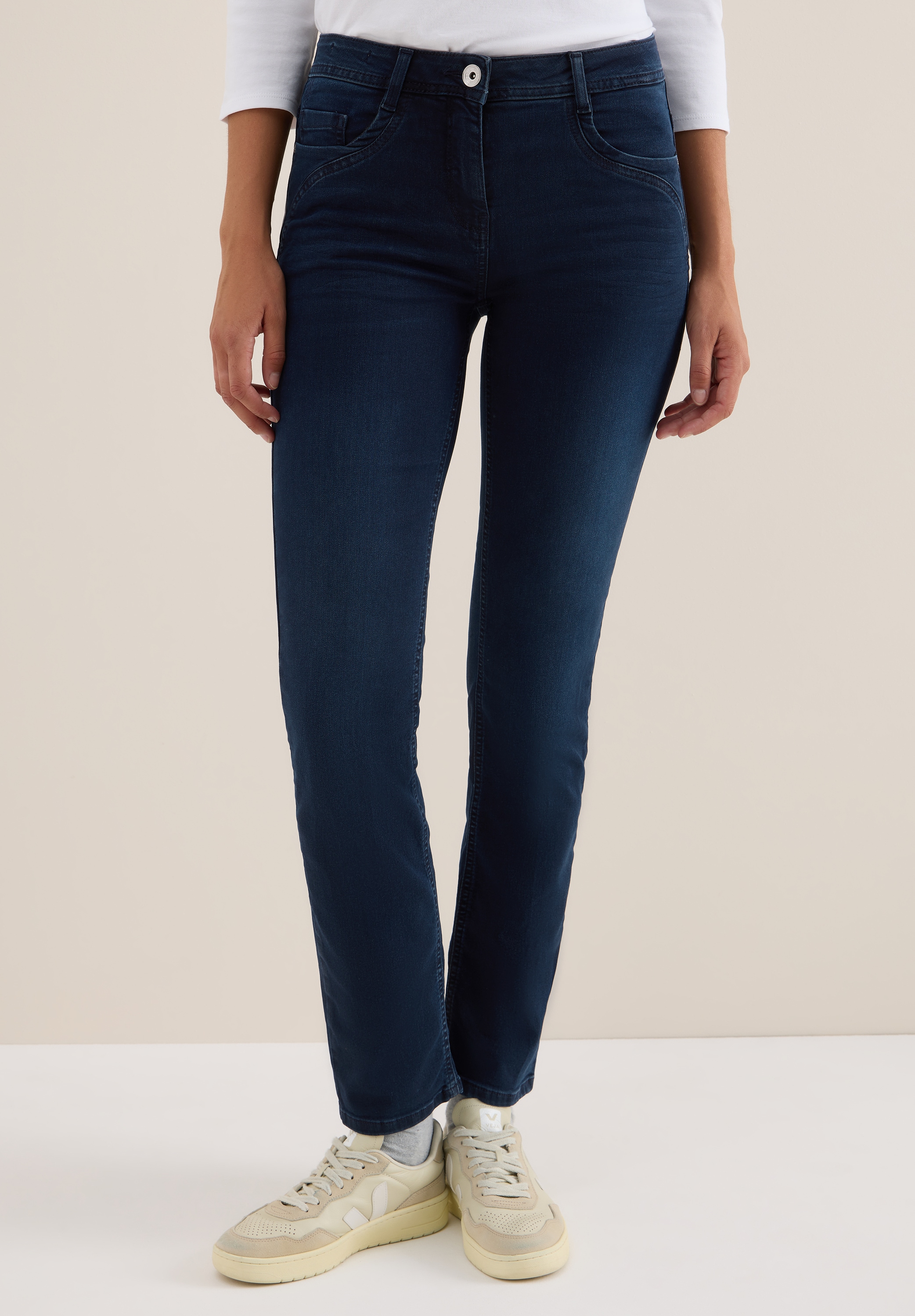 Cecil Slim-fit-Jeans, High Waist