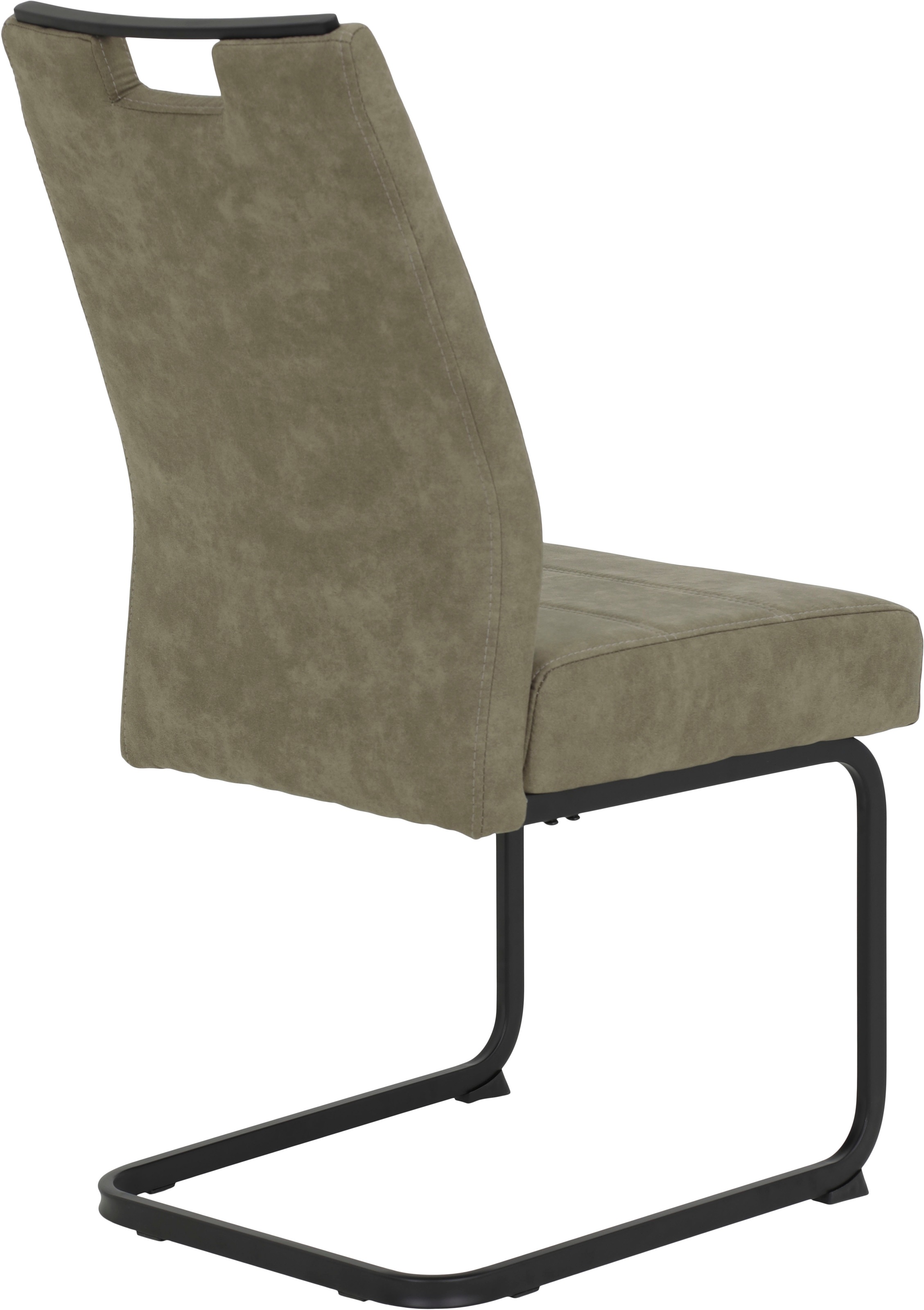 HELA Freischwinger »KERSTIN«, (Set), 2 St., Microfaser VINTAGE-Polyester, Freischwinger, XL Sitzbreite, Griff, Vintage Optik, 140kg belastbar