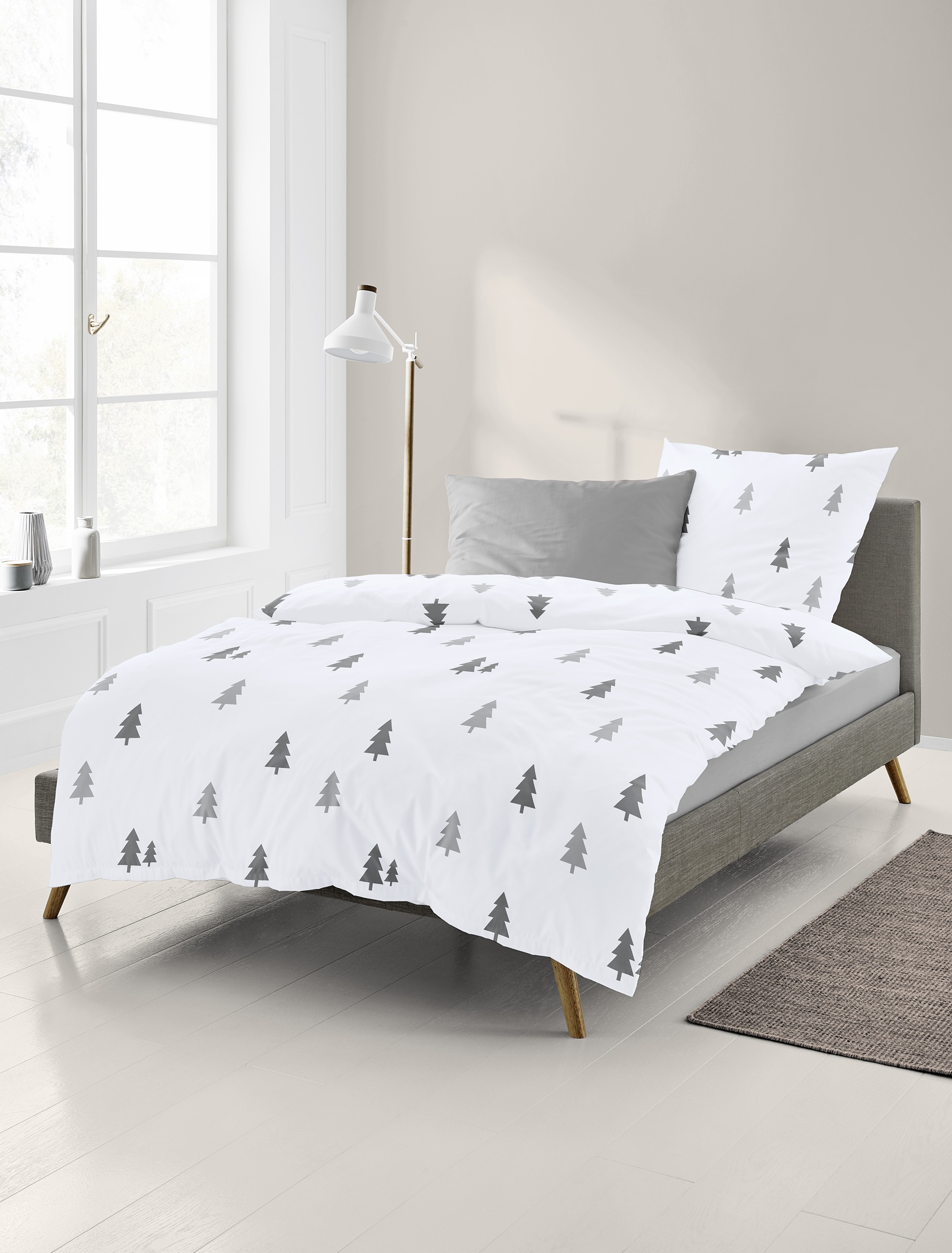 BIERBAUM Bettwäsche "4175" 2 Stk. Mako-Satin, 100 % Baumwolle, pflegeleicht günstig online kaufen