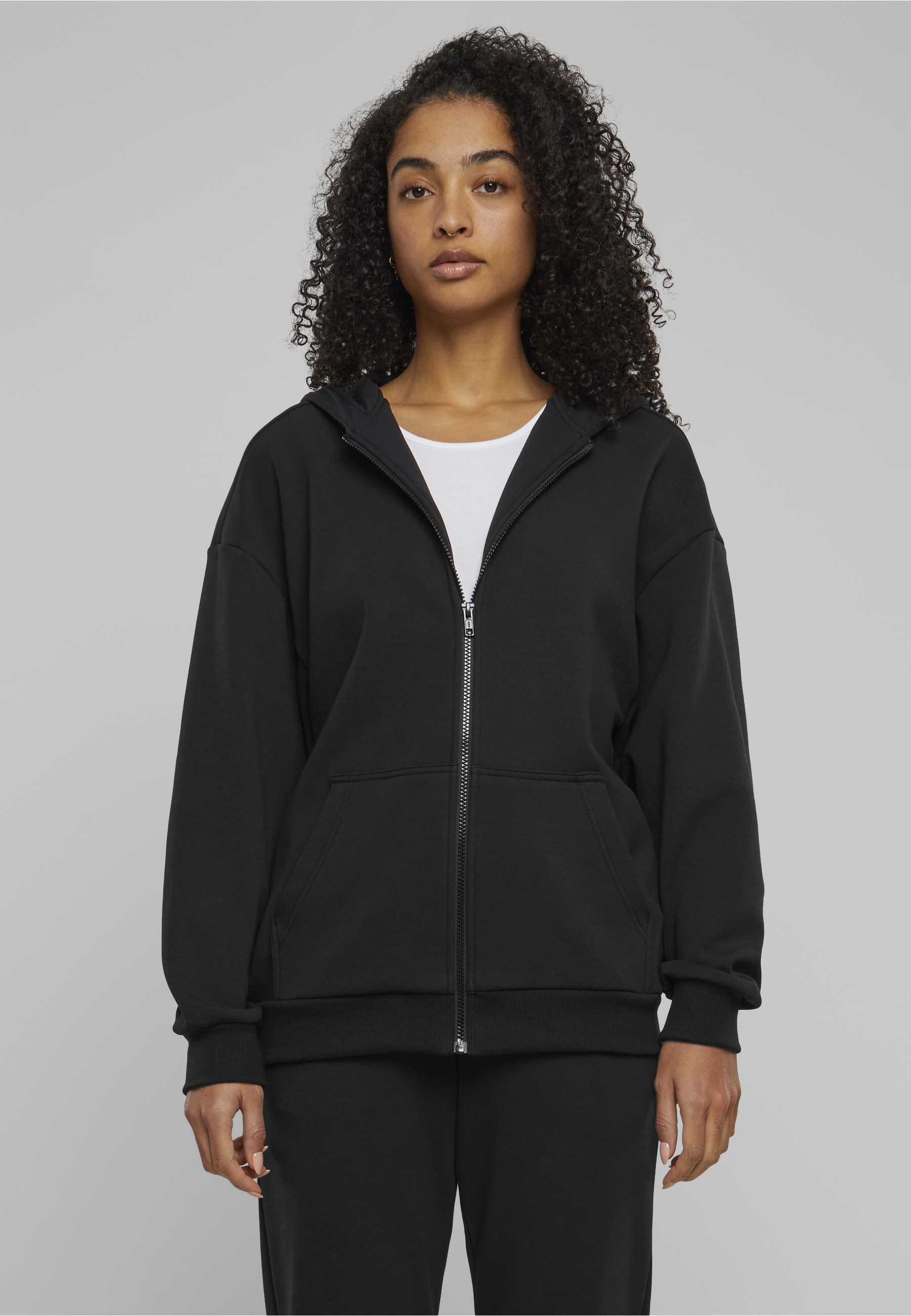 URBAN CLASSICS Sweatjacke »Urban Classics Damen Ladies Cozy Oversized Zip Hoody«