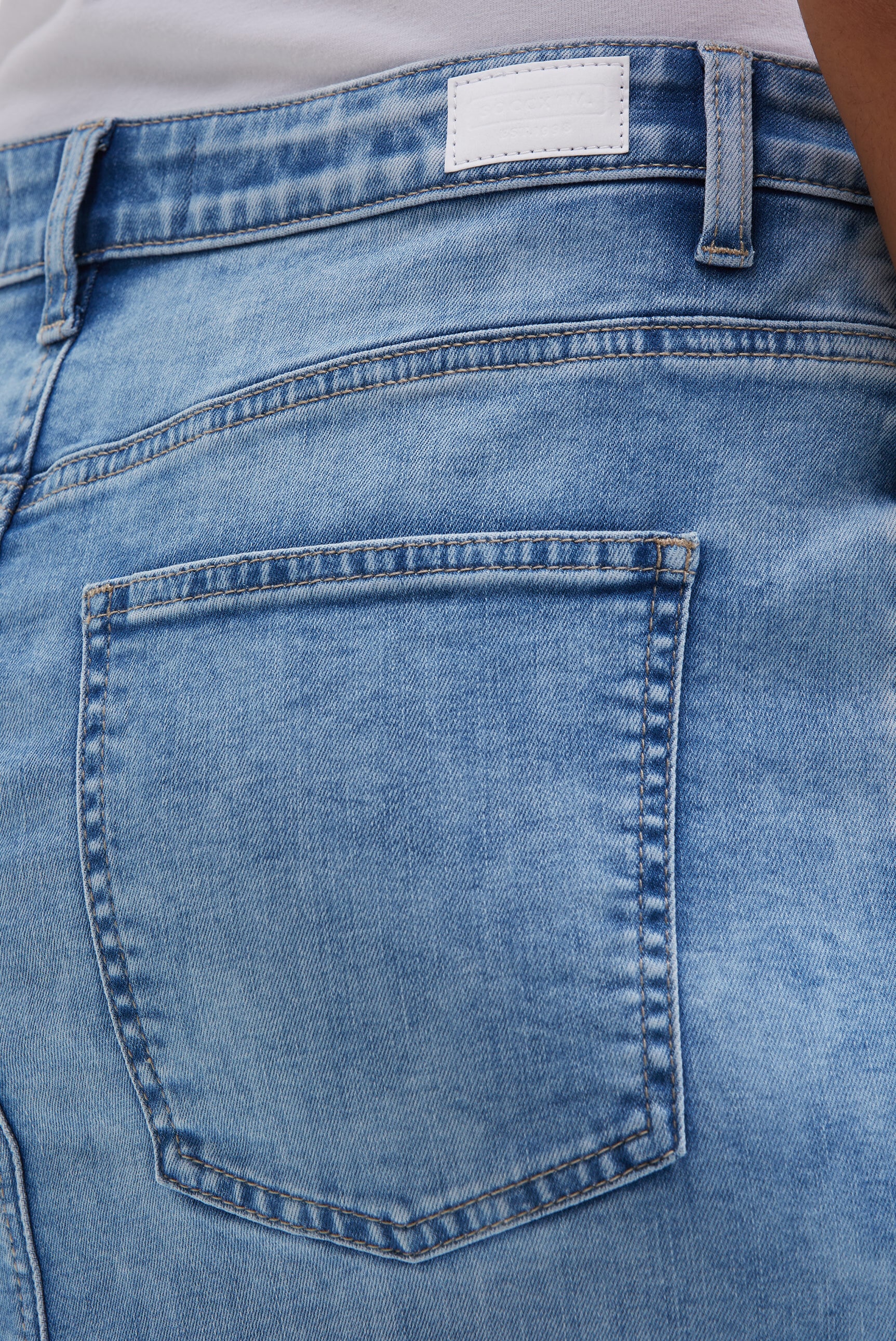 SOCCX Jeansrock mit Gehschlitz