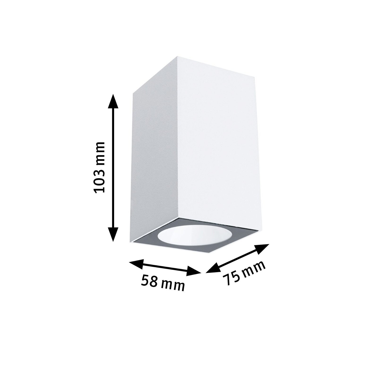 Paulmann LED Außen-Wandleuchte »Flame IP44 eckig 58x103mm 2200K 4W 265lm 230V 75° Metall«, 1 flammig-flammig, insektenfreundlich