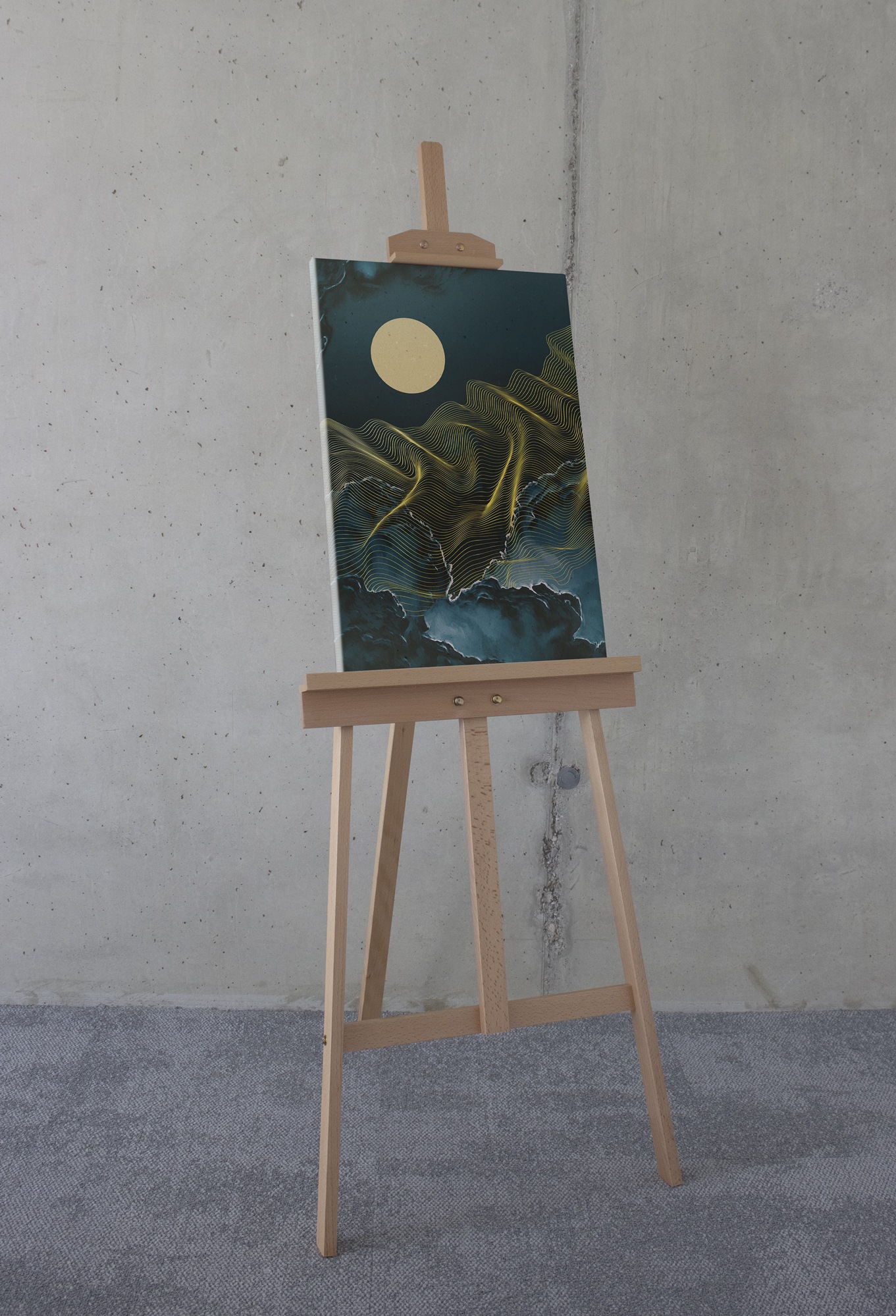 Komar Leinwandbild »Moon Waves - Größe 40 x 60 cm«, Natur, (1 St.), Keilrahmenbild mi Echtholzrahmen