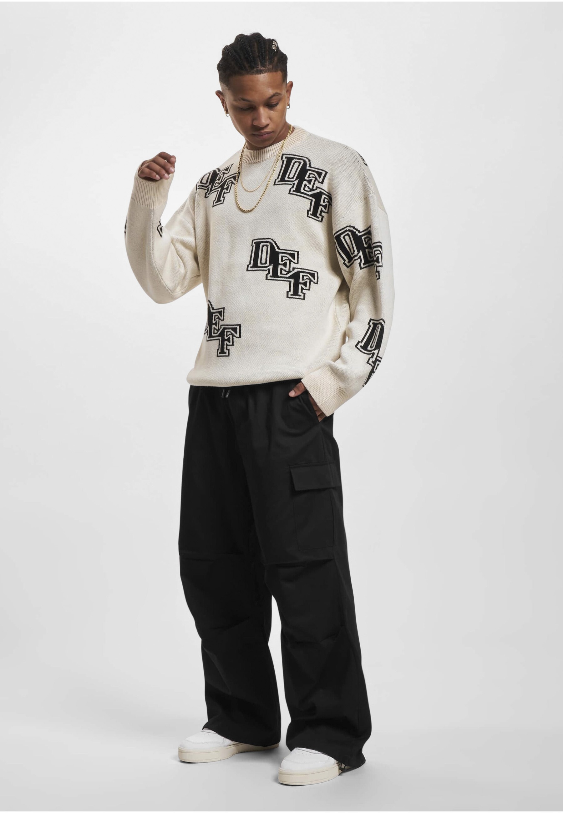 DEF Sweater »DEF Herren DEF Knit Crewneck«, 1 Stk.
