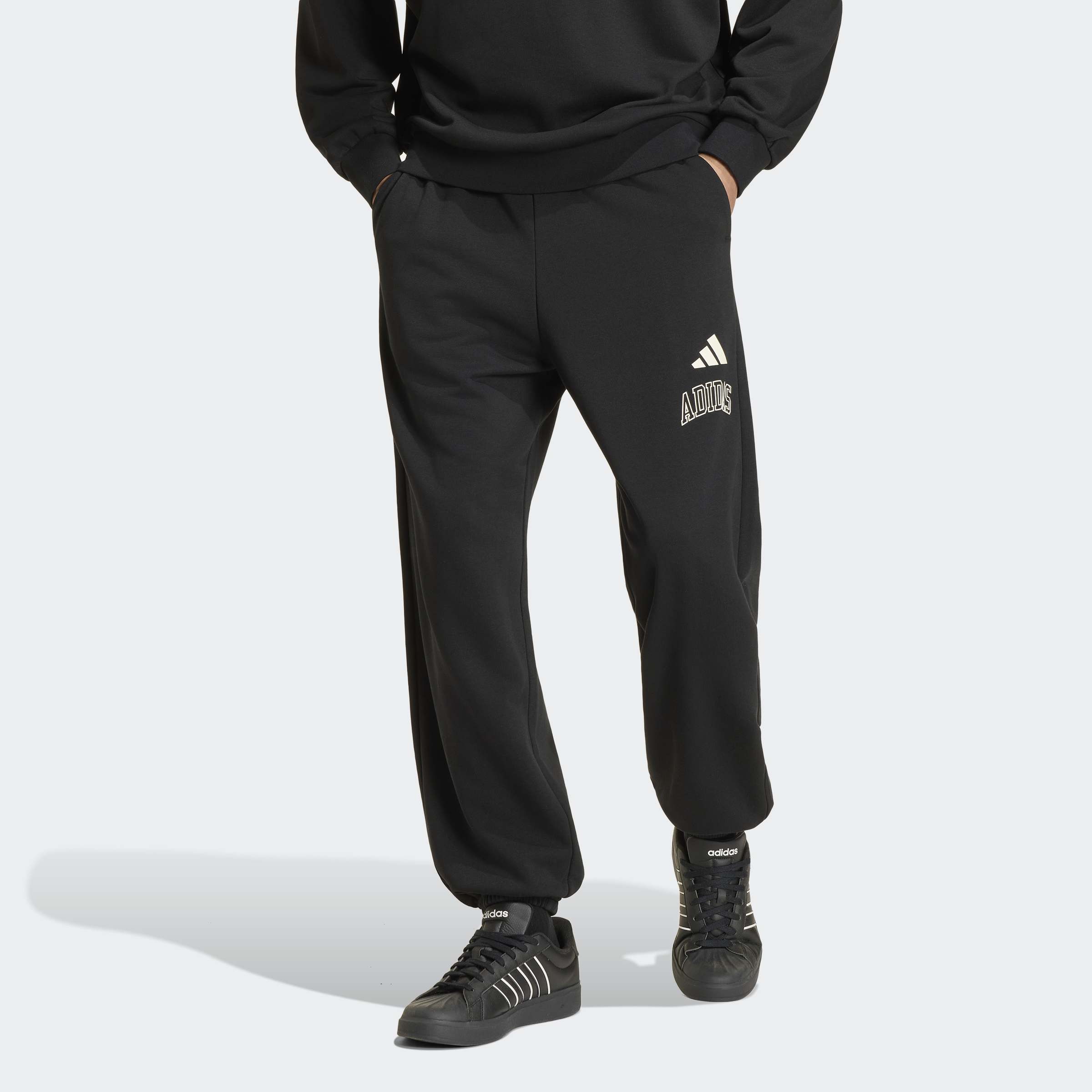 adidas Sportswear Sporthose "SEASONAL ESSENTIALS COLLEGIATE, FRENCH TERRY, BÜNDCHEN" mit normal-weiter Passform, ohne Verschluss, für Erwachsene