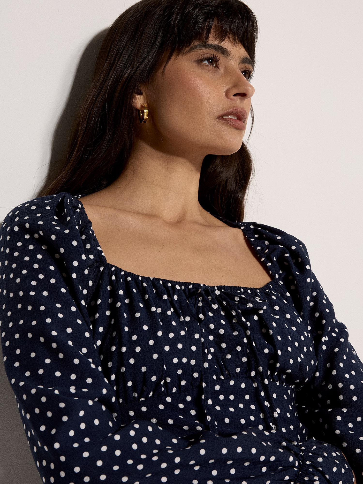 Apricot Minikleid »Minikleid mit Polka-Dot-Muster« mit Reißverschluss