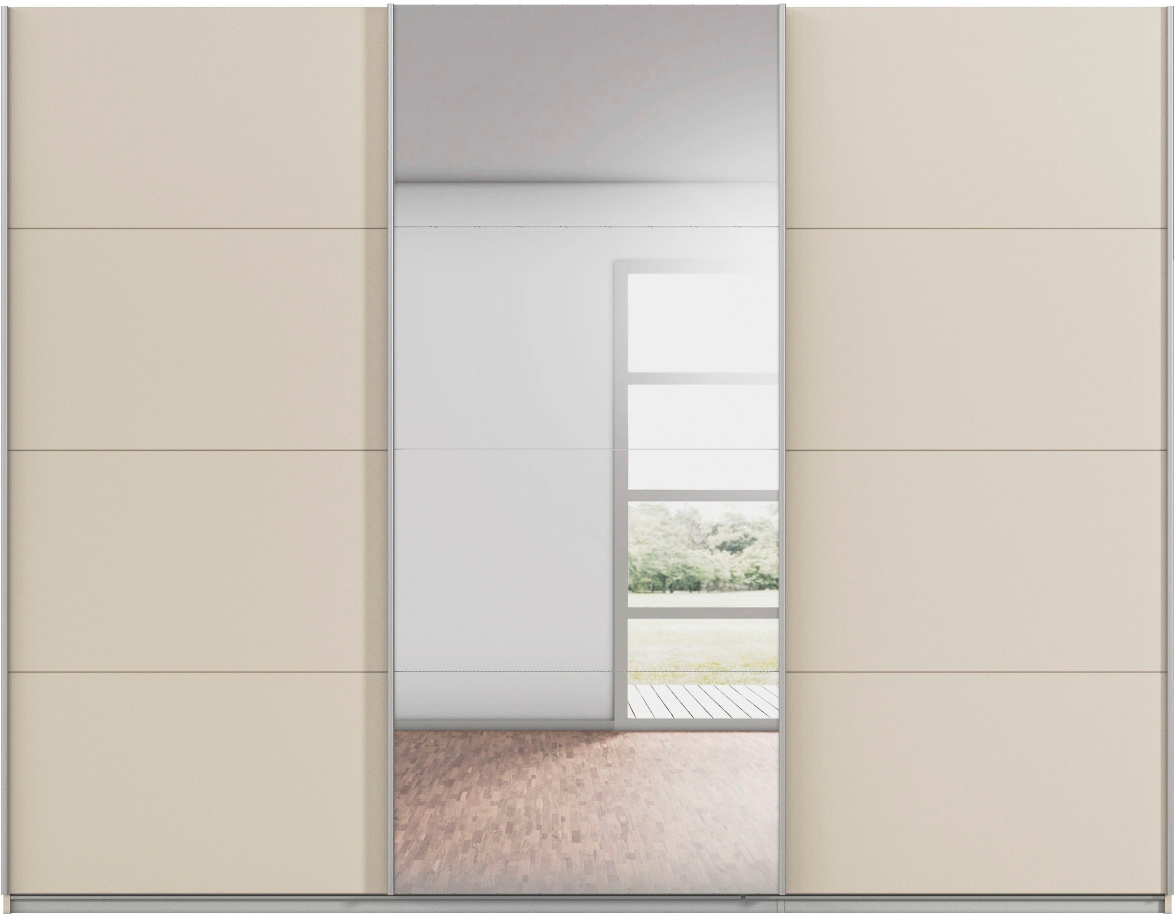 rauch Schwebetürenschrank »Kleiderschrank Schrank OTTO´S CHOICE Garderobe AGORDO«, (in zwei Griff-Farben), Top Innenausstattung, in 4 Breiten und 2 Höhen MADE IN GERMANY