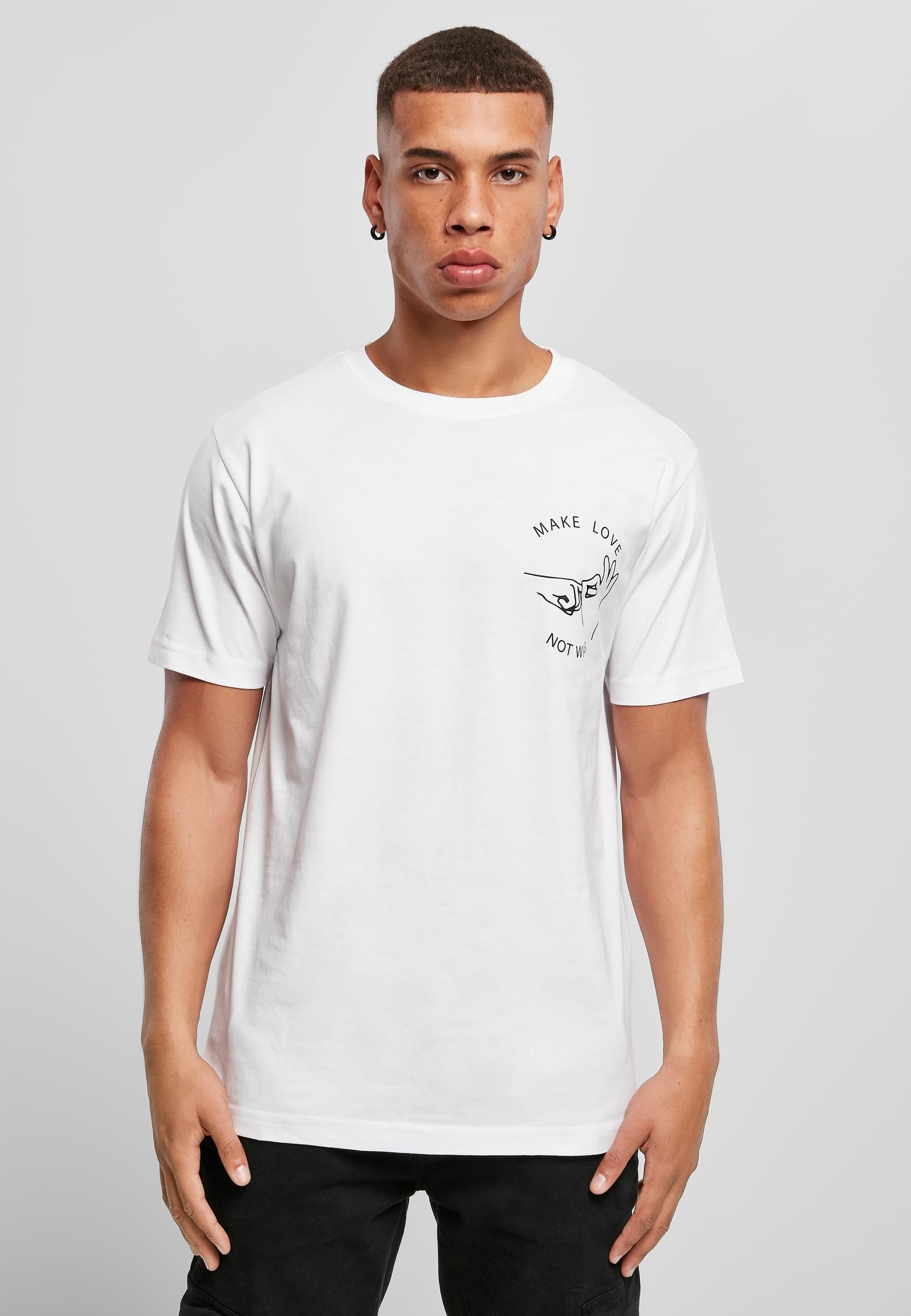 MisterTee T-Shirt »MisterTee Herren Make Love Tee«, (1 tlg.)