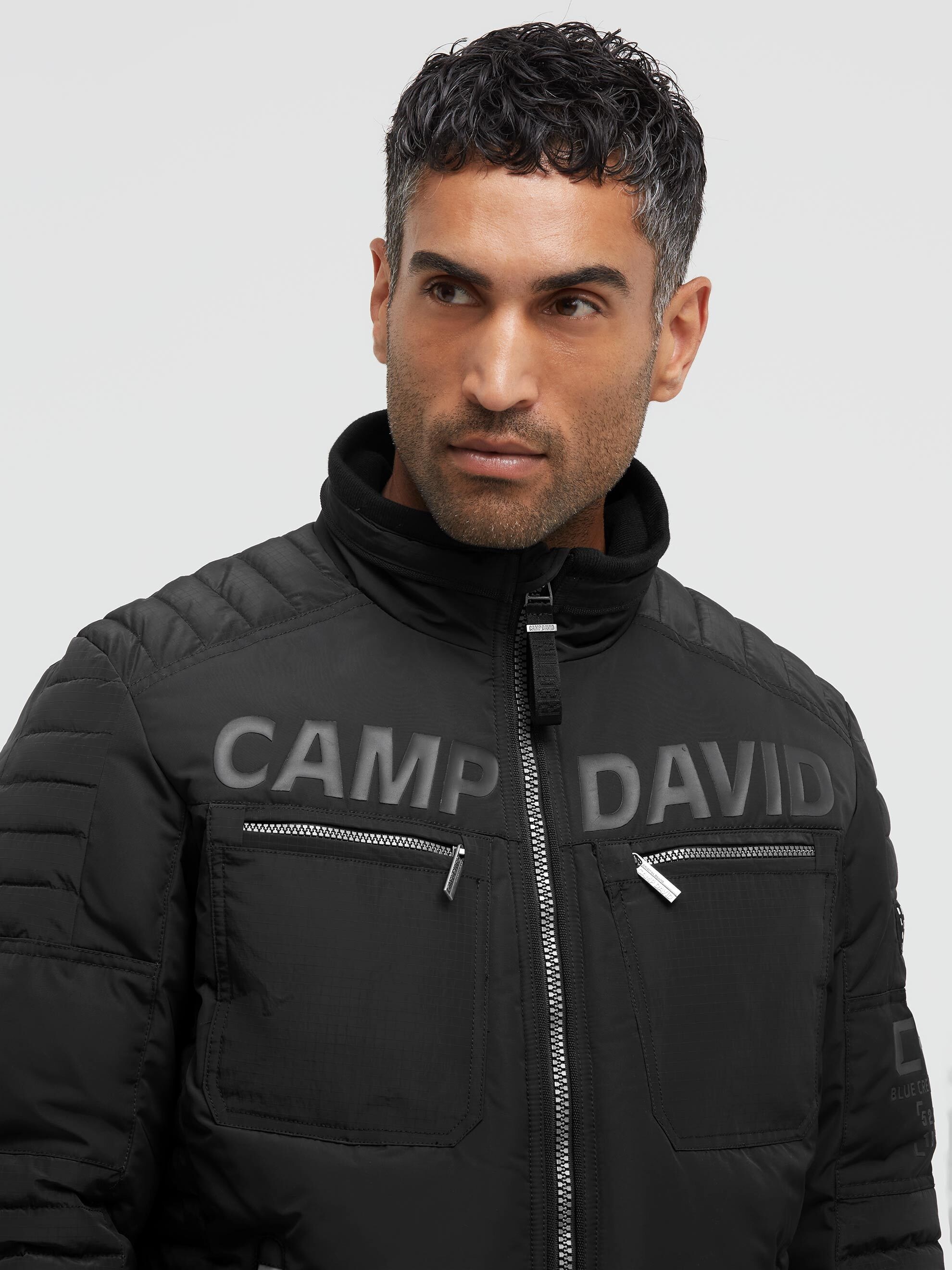 CAMP DAVID Winterjacke ohne Kapuze mit Windbreaker-Bündchen