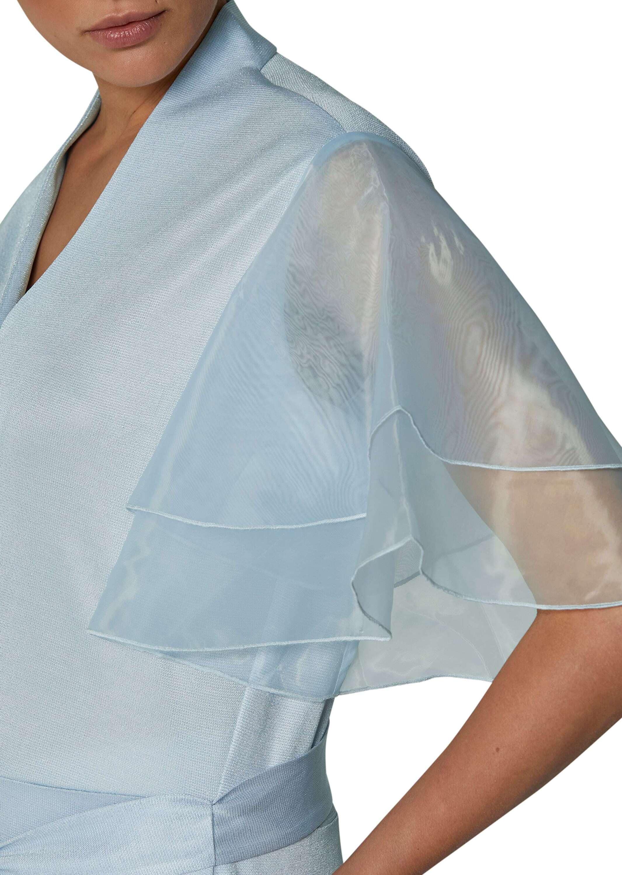 MADELEINE Langarmbluse »Bluse Bluse im Metallic-Look mit transparenten Ärmeln«