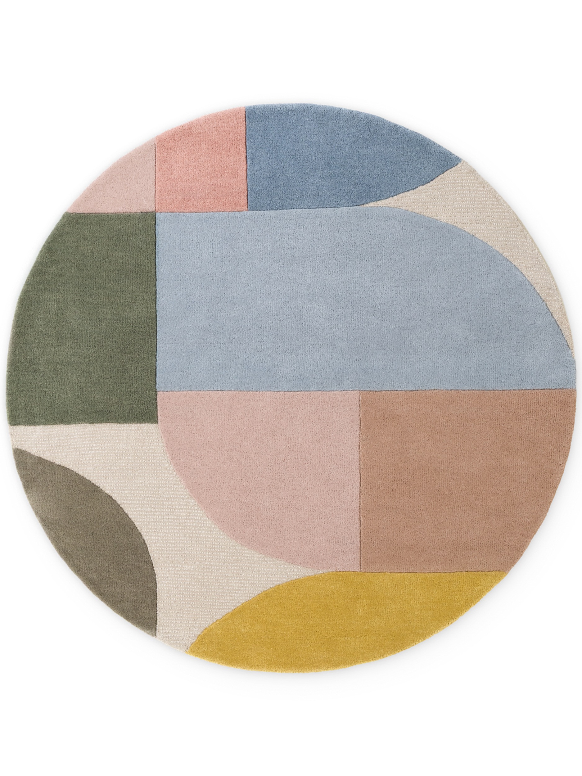 Ted Baker Wollteppich »Piccadilly« rund 17 mm Höhe Wolle, Naturteppich, Handgemacht, Wohnzimmer, Schlafzimmer, bunt
