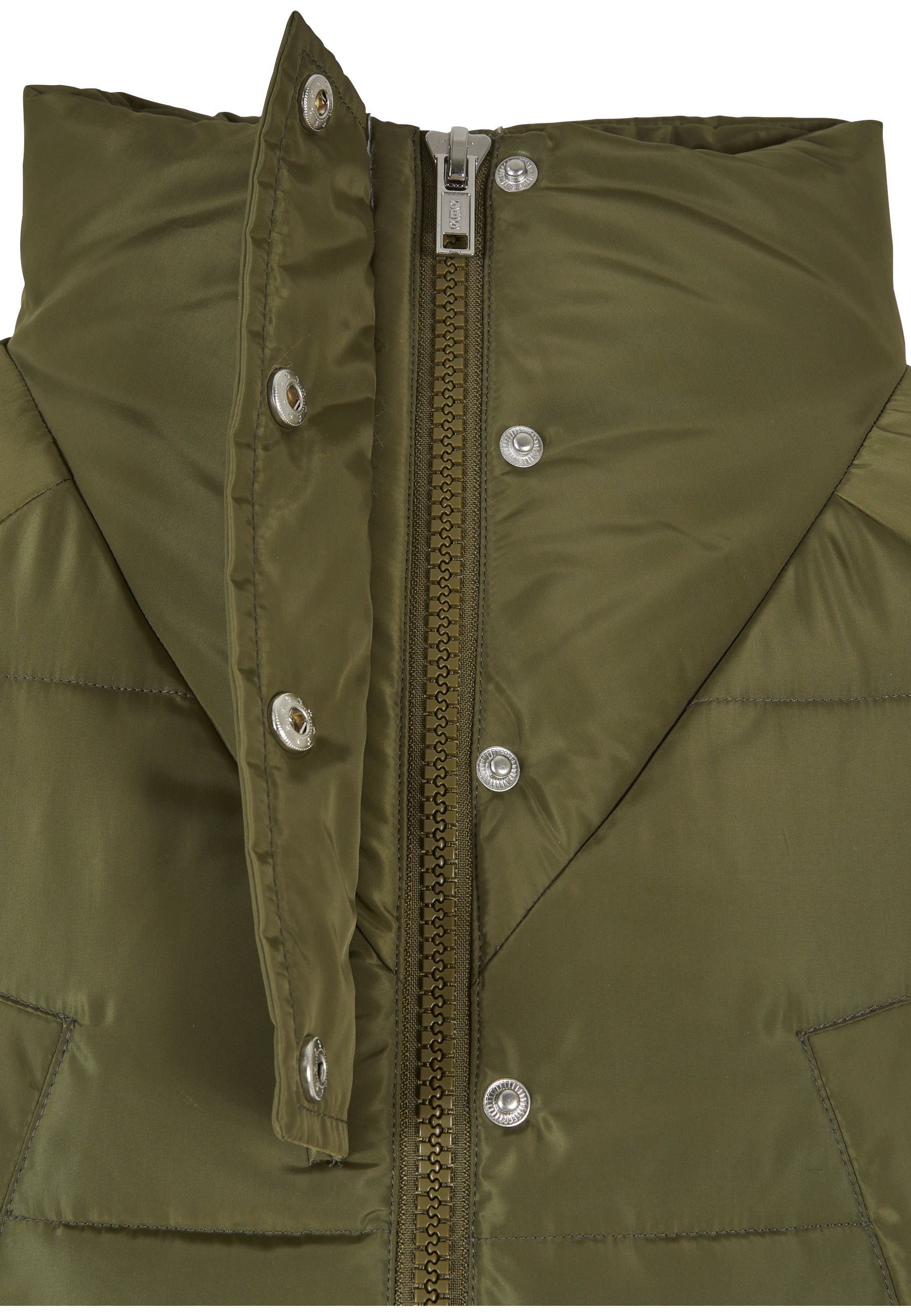URBAN CLASSICS Winterjacke »Urban Classics Damen Ladies High Neck Puffer Coat« 1 Stk. tlg. ohne Kapuze